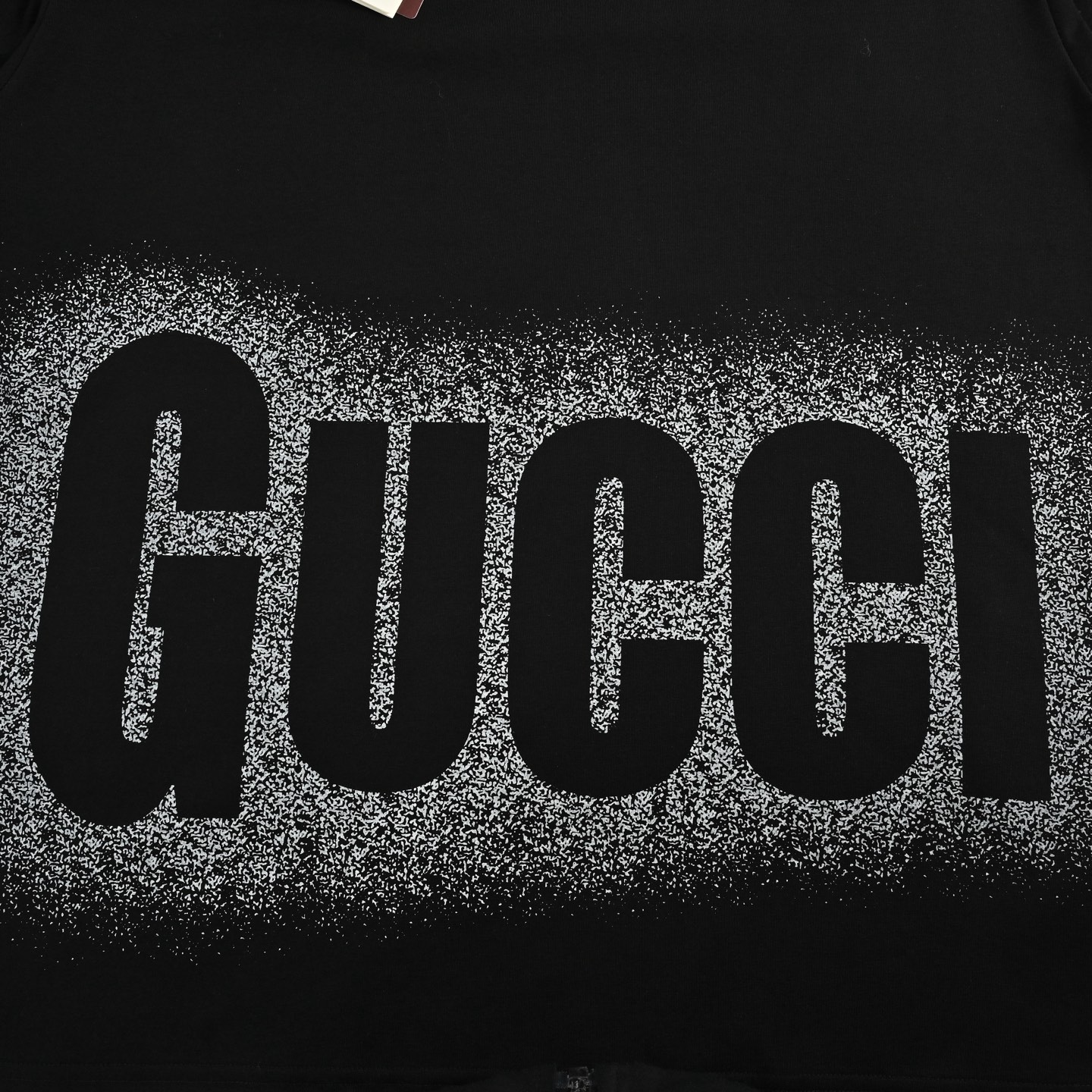 Gucci/古驰 25ss 喷墨大字母logo印花短袖黑色 杏色