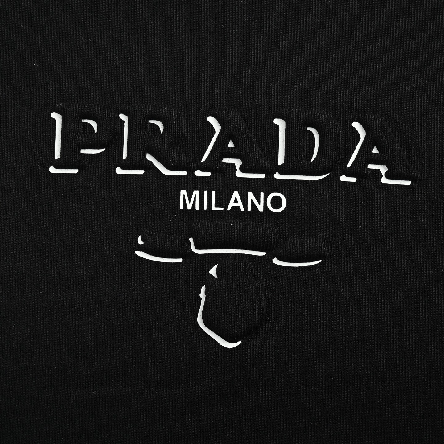 Prada/普拉达 24ss 压膜浮雕logo短袖