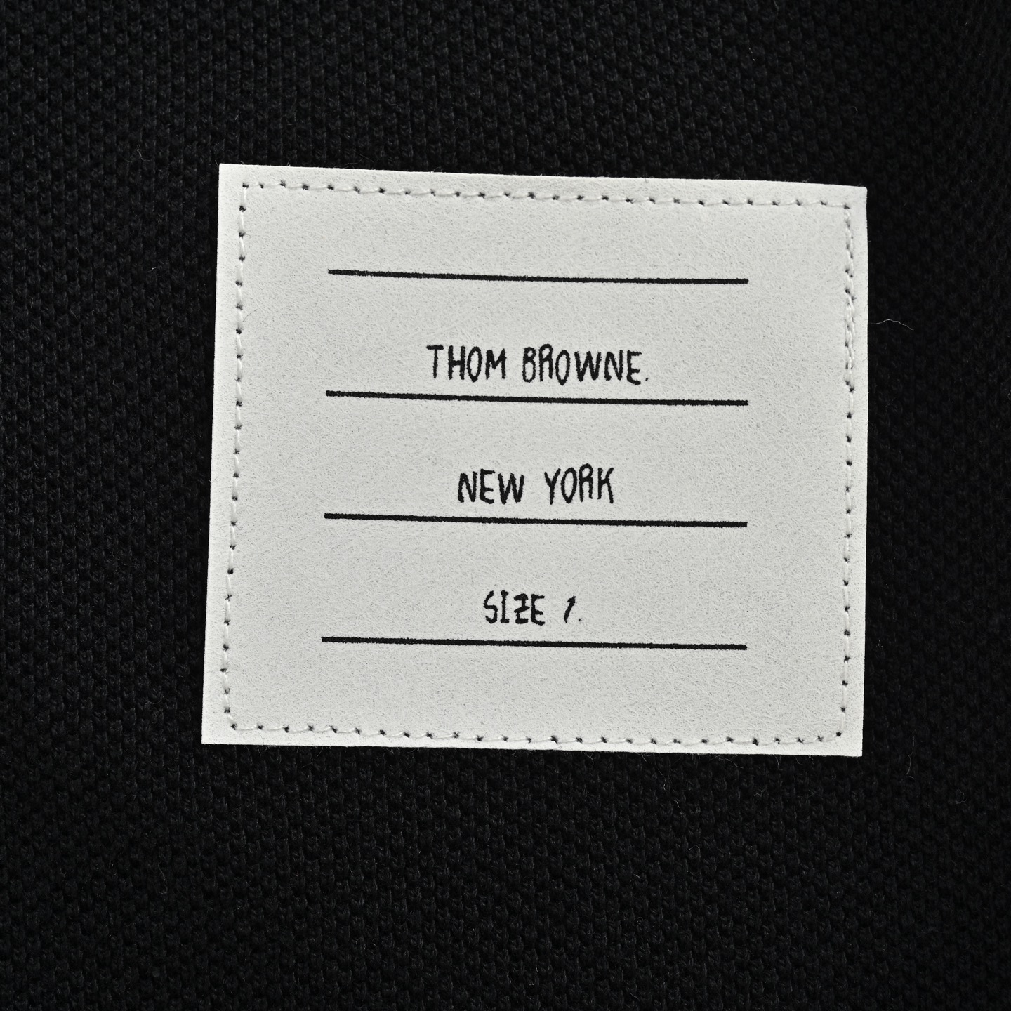 Thom Browne/汤姆布朗 经典口袋织带Polo短袖