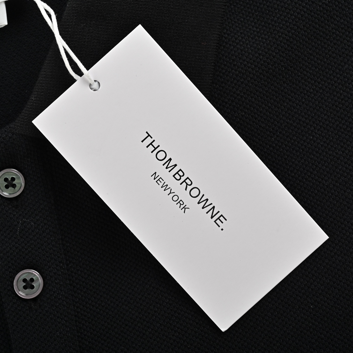 Thom Browne/汤姆布朗 经典口袋织带Polo短袖