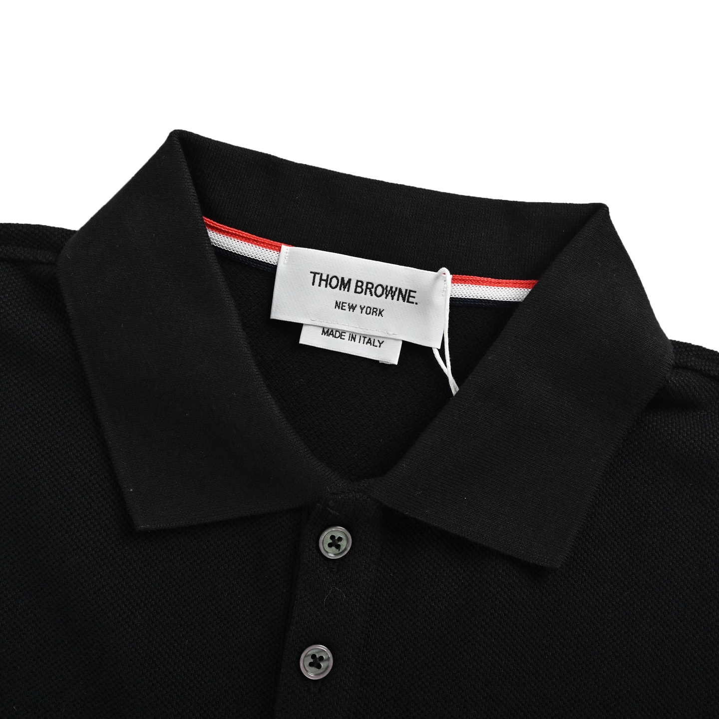 Thom Browne/汤姆布朗 经典口袋织带Polo短袖