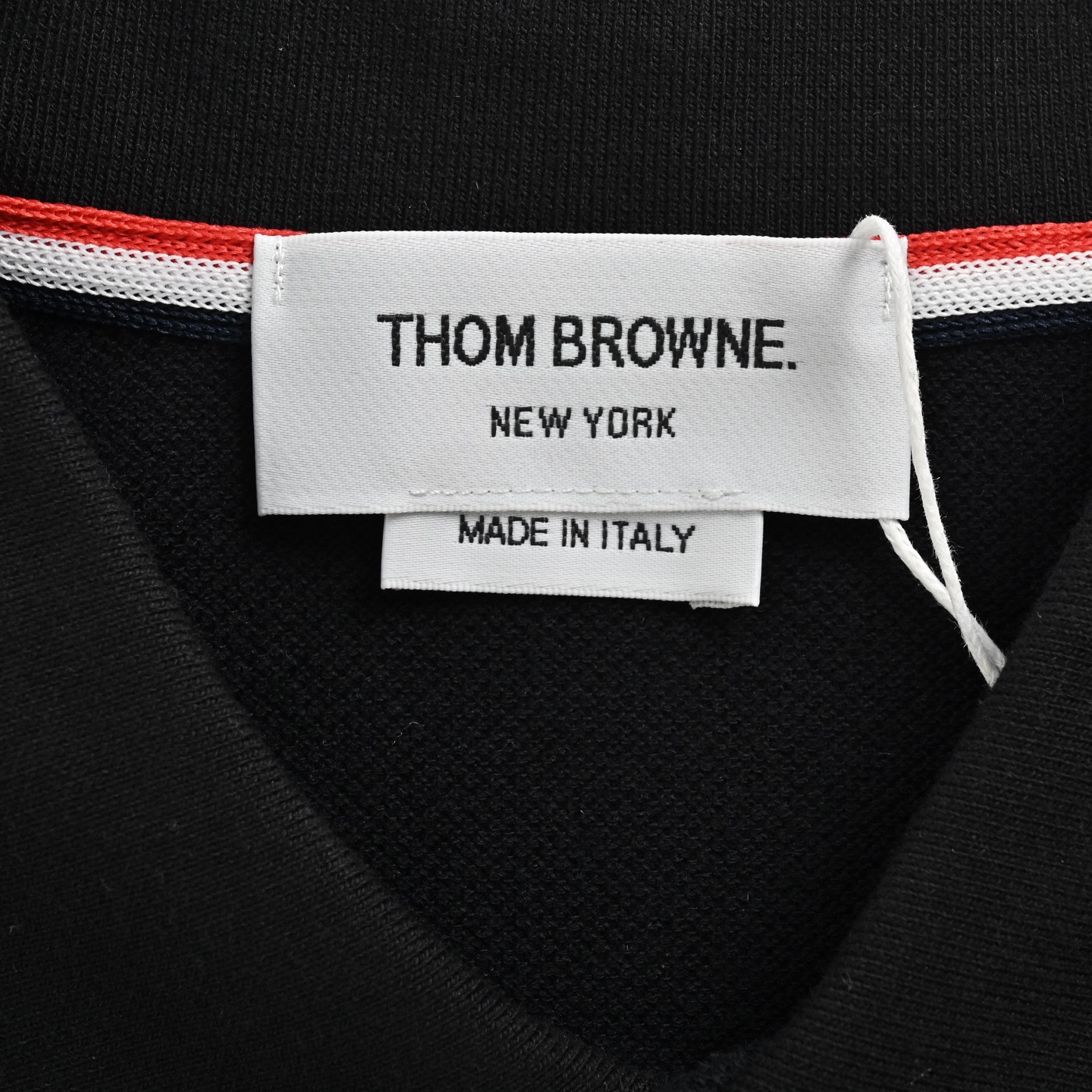 Thom Browne/汤姆布朗 经典口袋织带Polo短袖