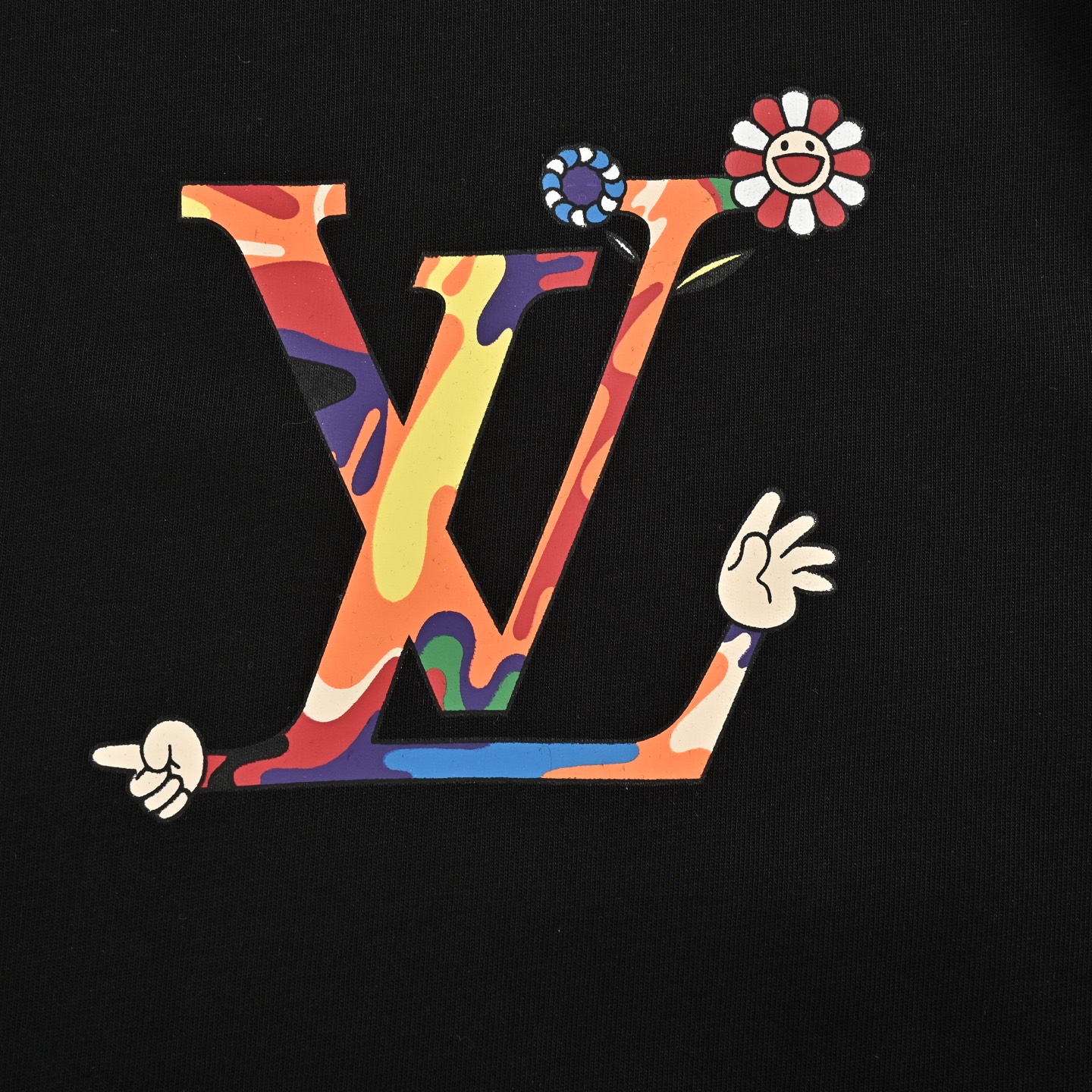 Louis Vuitton/路易威登 25ss 彩色涂鸦logo印花短袖