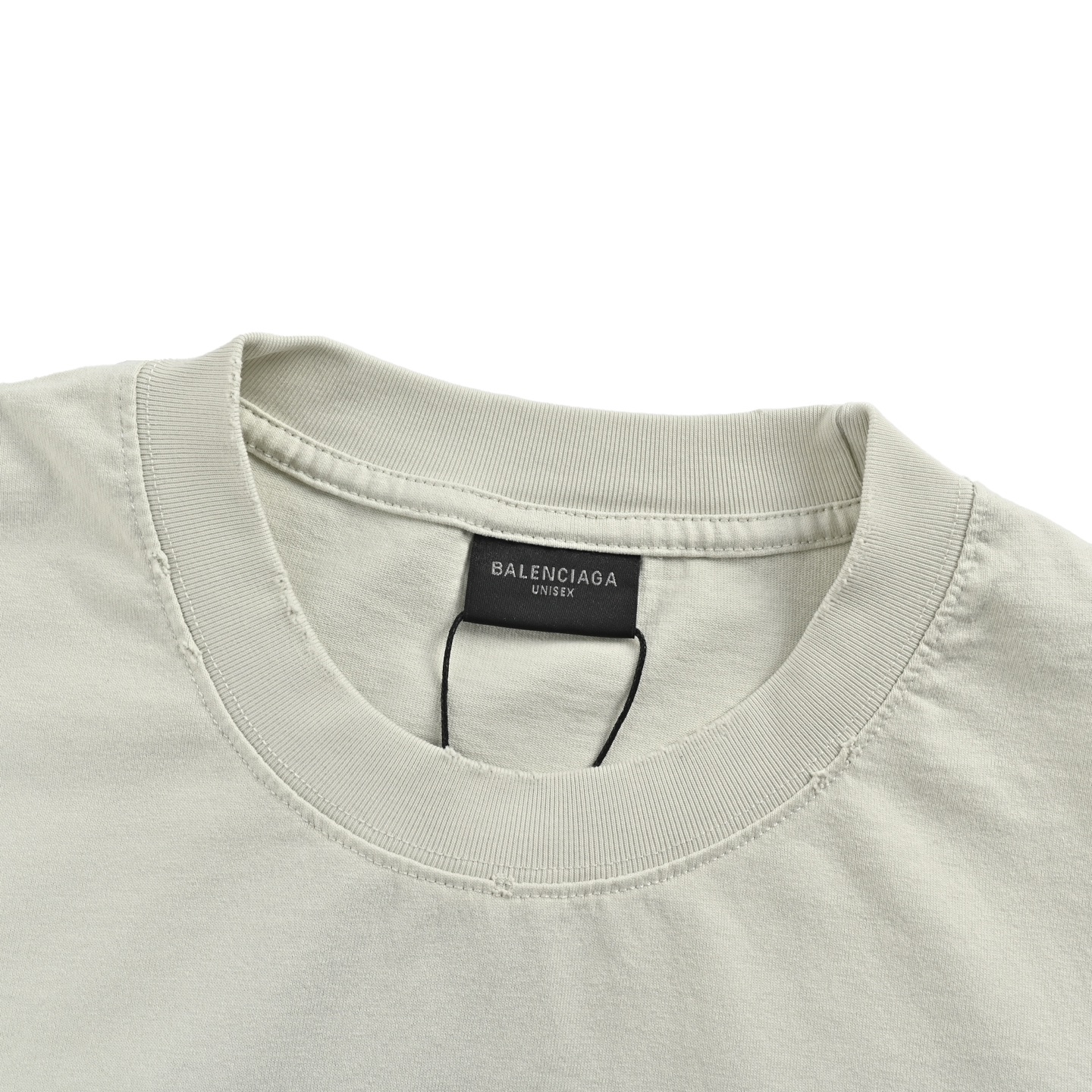 Balenciaga/巴黎世家 24ss 叠标透印反转字母印花水洗短袖浅灰色 水洗黑-Chinese UA Cheap High Quatity Brand Clothes Bags handbags Sneakers wholesale wholesaler seller from China Factory suppliers Fashion Clothing Shoes best Quality Beautiful Price Balenciaga/巴黎世家 24ss 叠标透印反转字母印花水洗短袖浅灰色 水洗黑