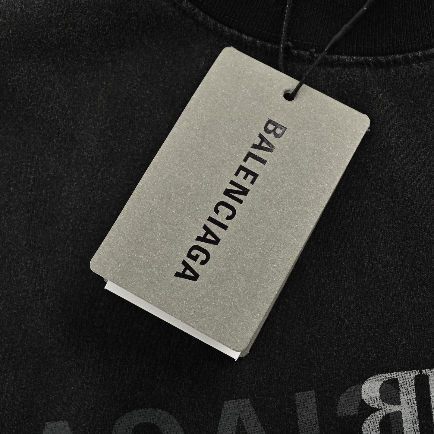 Balenciaga/巴黎世家 24ss 叠标透印反转字母印花水洗短袖