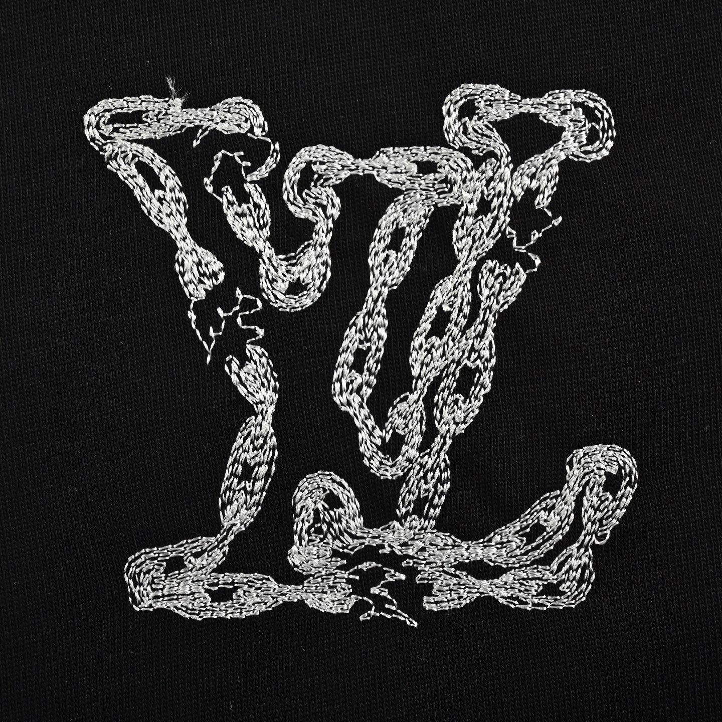 Louis Vuitton/路易威登 25ss 锁链字母刺绣短袖