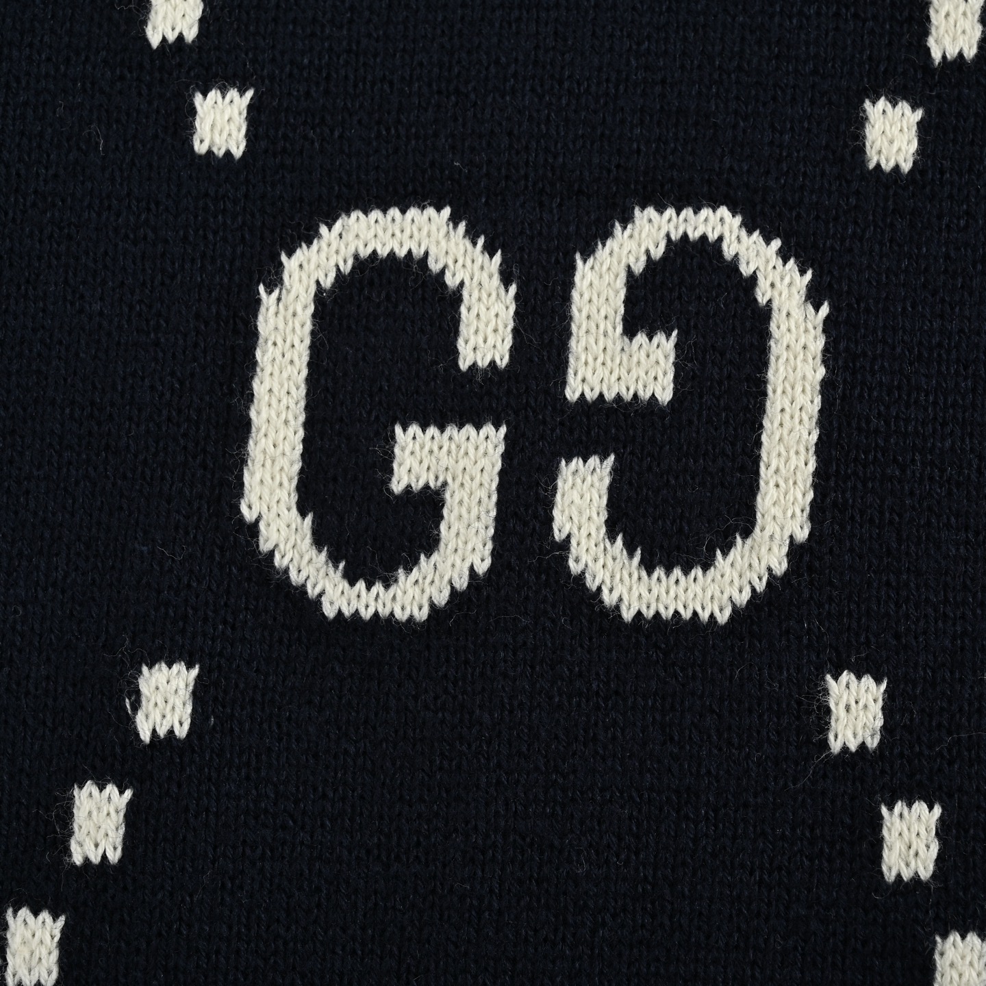 Gucci/古驰 25ss 双G提花绞花针织Polo短袖
