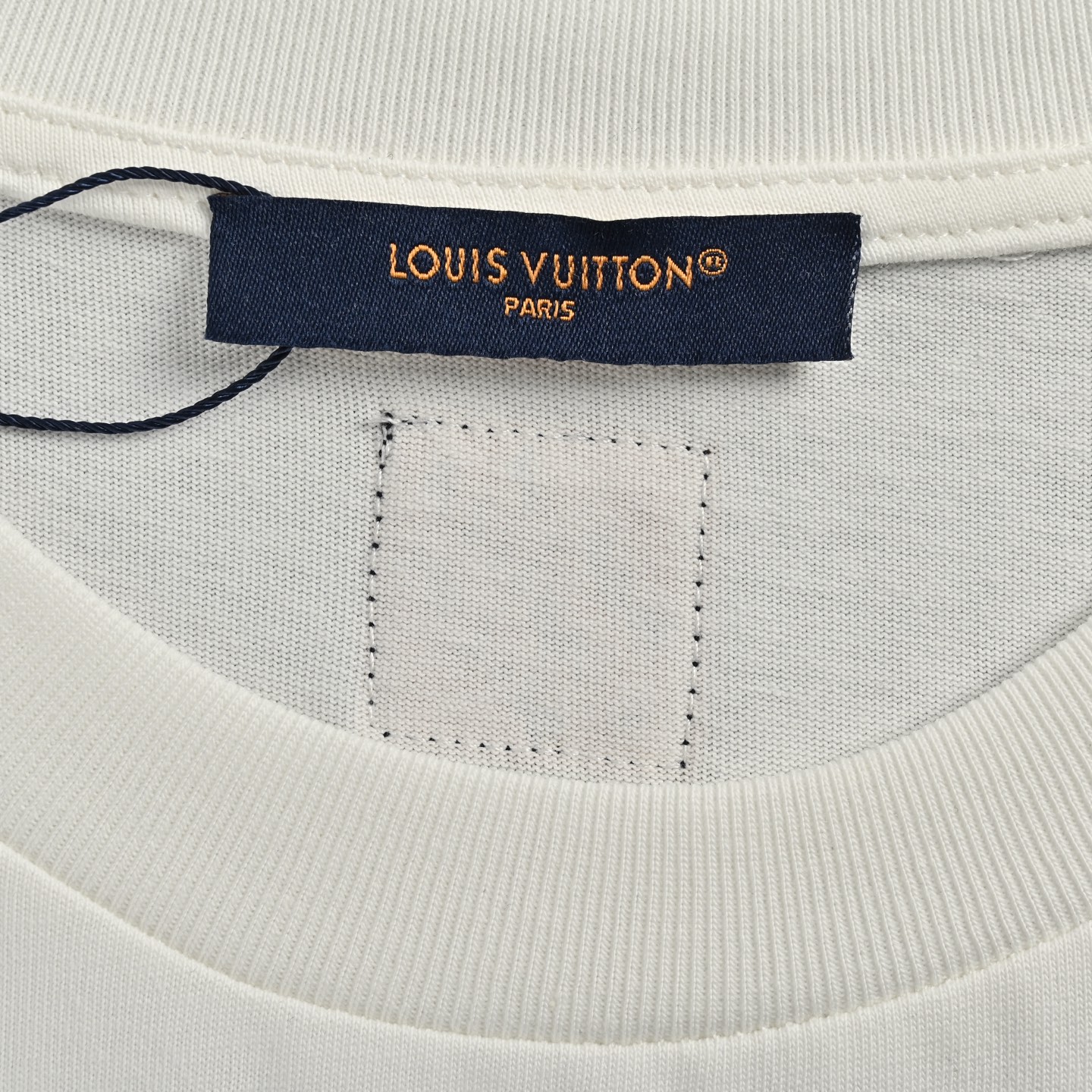 Louis Vuitton/路易威登 25ss 蓝色植绒标语印花短袖
