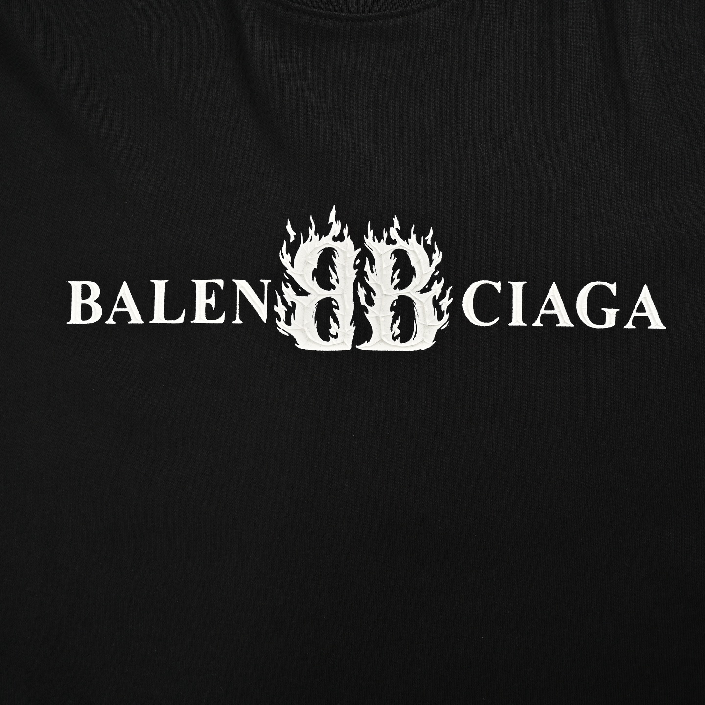 Balenciaga/巴黎世家 25ss 火焰双B字母印花短袖
