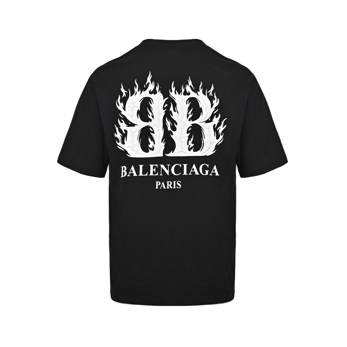 Balenciaga/巴黎世家 25ss 火焰双B字母印花短袖