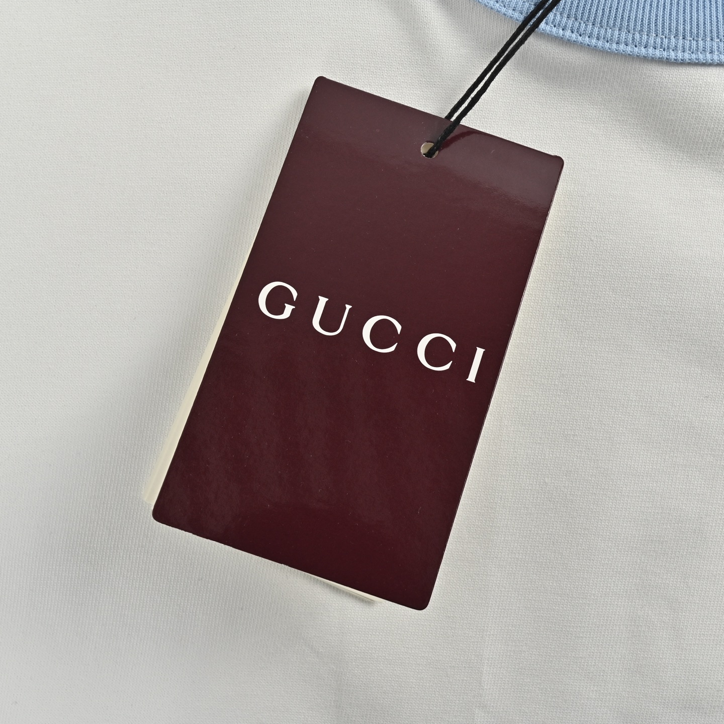 Gucci/古驰 25ss 蓝色螺纹双G刺绣短袖 米白色-Chinese UA Cheap High Quatity Brand Clothes Bags handbags Sneakers wholesale wholesaler seller from China Factory suppliers Fashion Clothing Shoes best Quality Beautiful Price Gucci/古驰 25ss 蓝色螺纹双G刺绣短袖 米白色