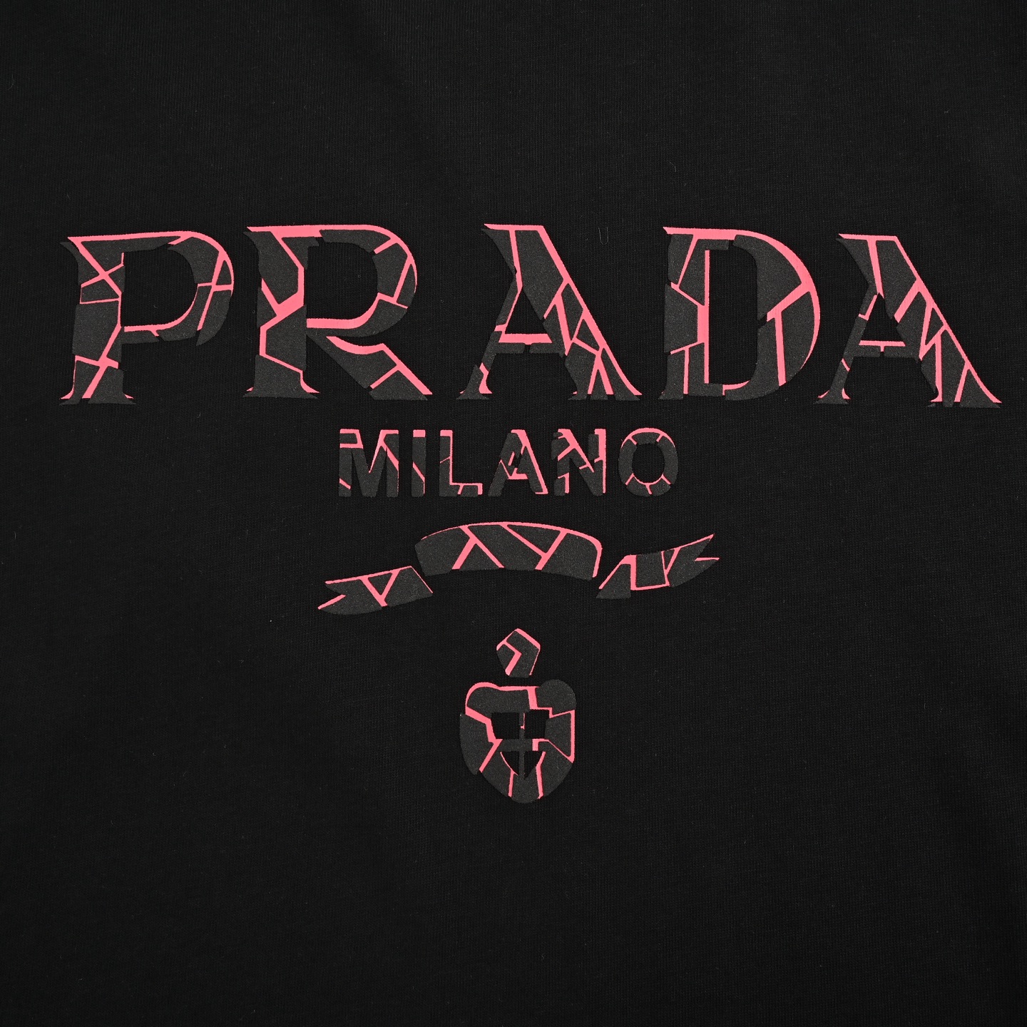 Prada/普拉达 25ss 爆裂纹logo印花短袖