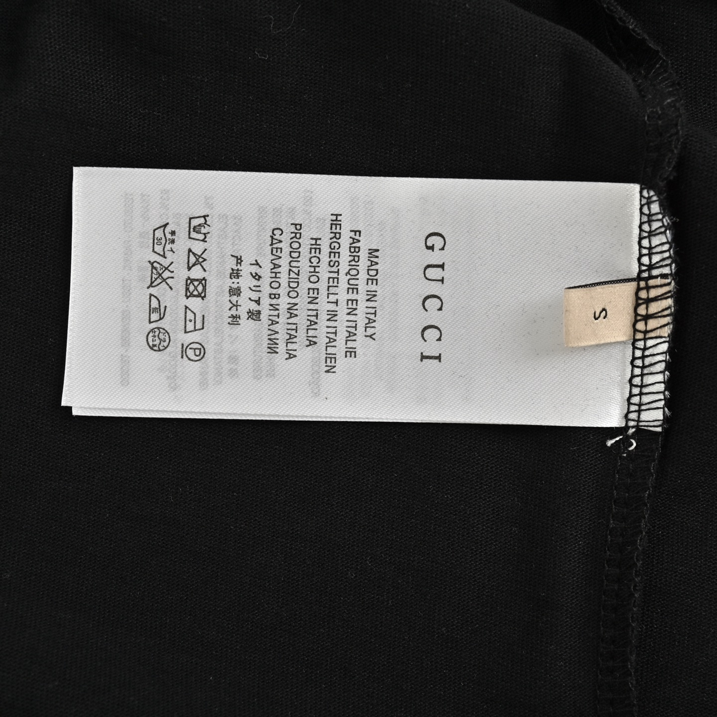 Gucci/古驰 25ss 前后刺绣logo短袖