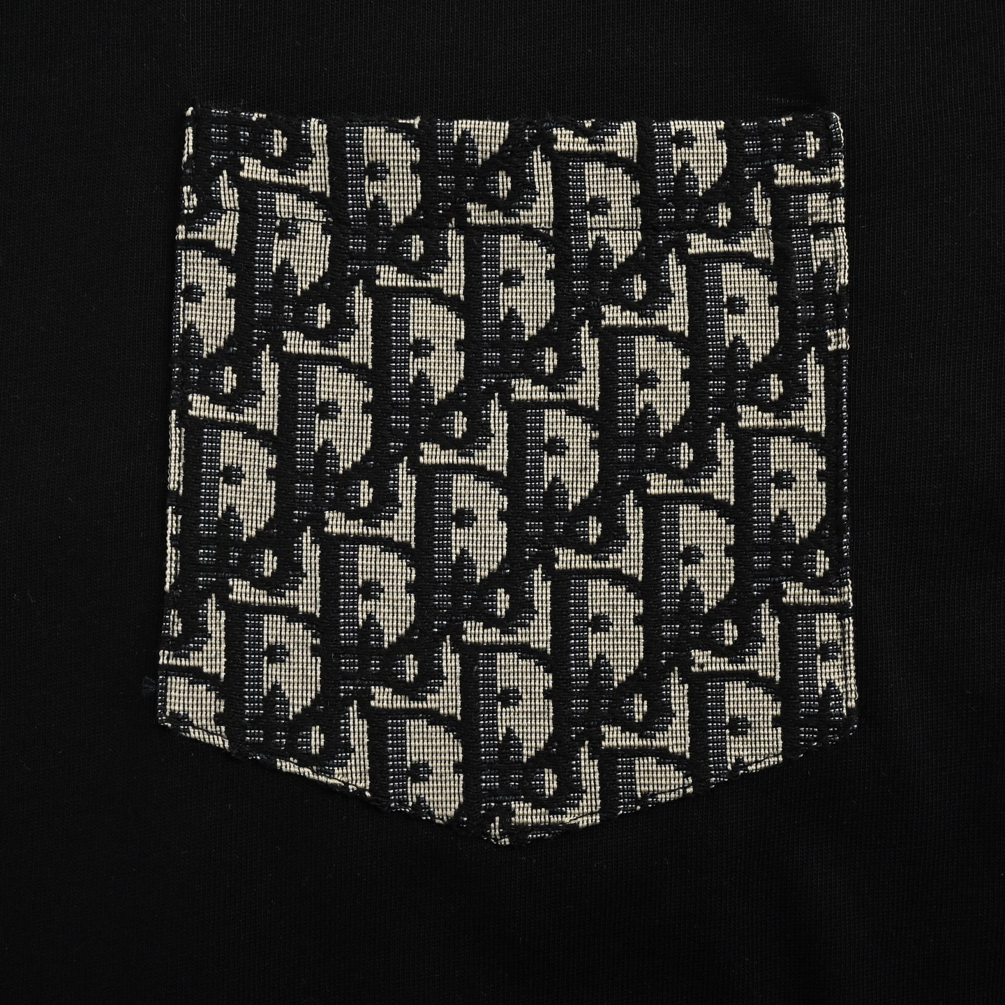 Dior/迪奥 25ss 老花提花口袋短袖 Dior 提花牛仔口袋字母logo圆领T恤