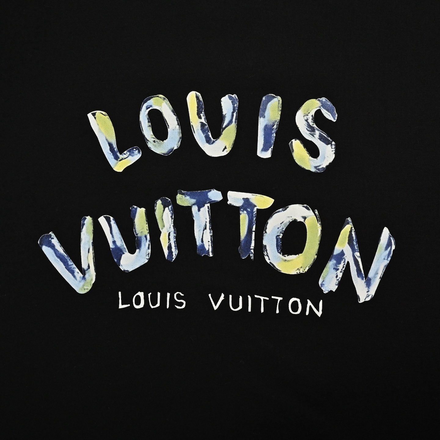 Louis Vuitton/路易威登 25ss 手绘迷彩字母logo短袖