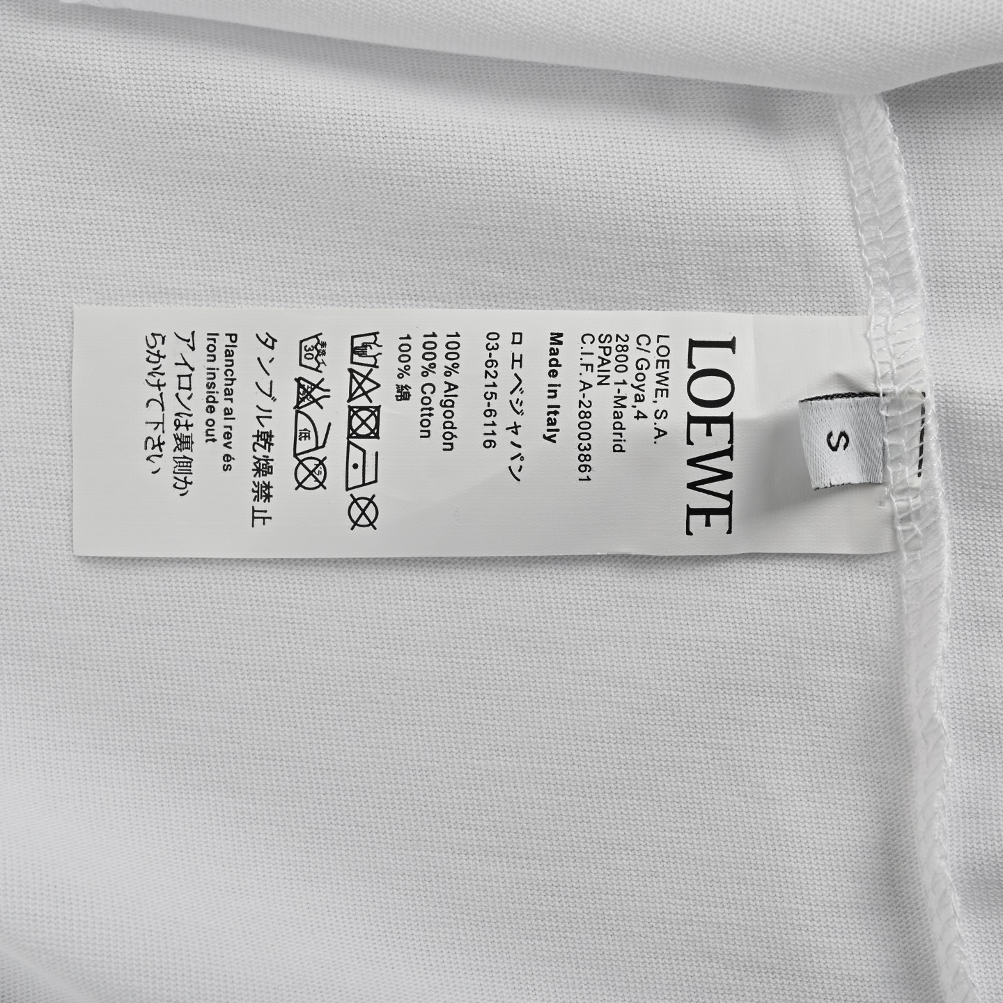 Loewe/罗意威 24ss 半手绘涂鸦刺绣logo短袖