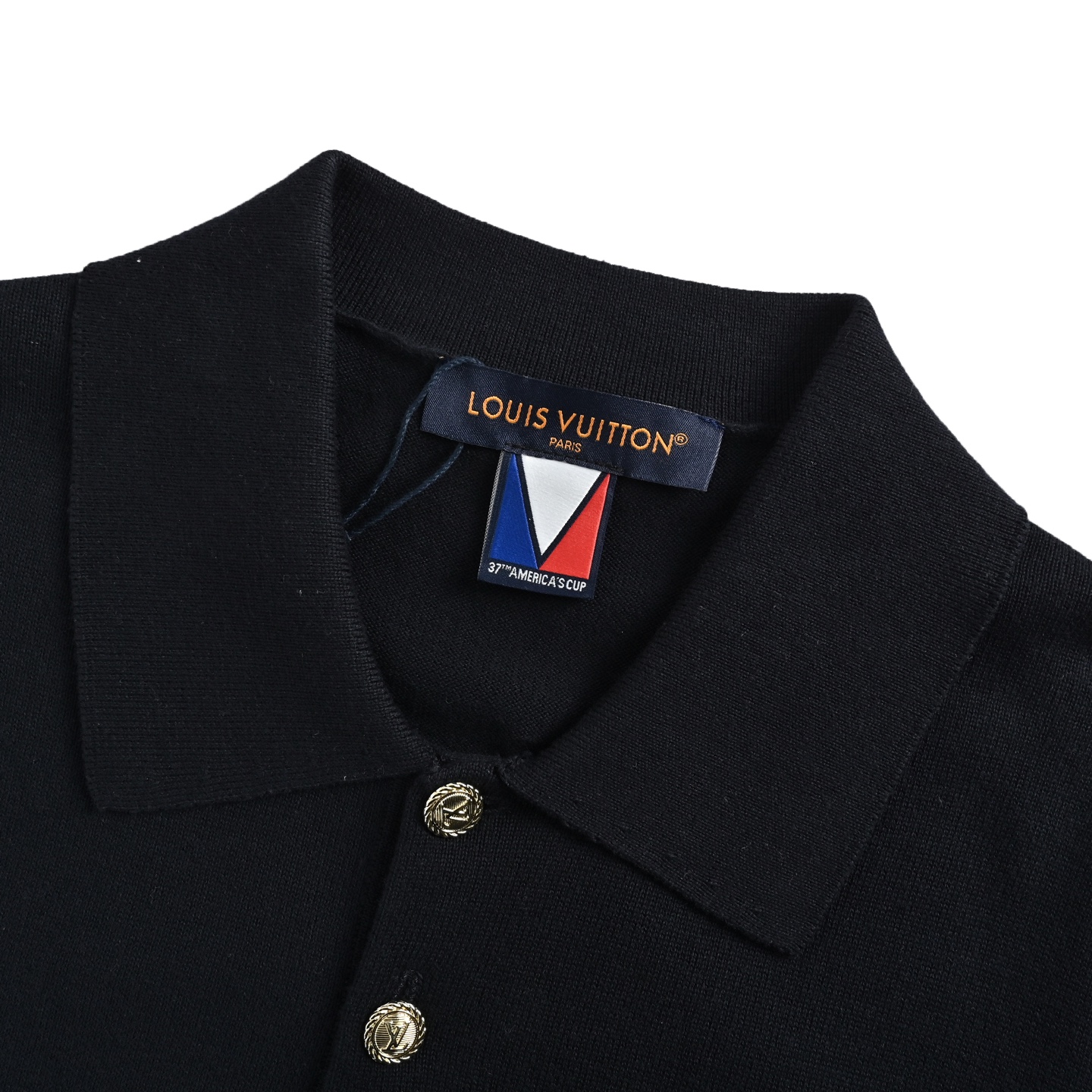 Louis Vuitton/路易威登 25ss 美洲杯系列金扣针织Polo短袖