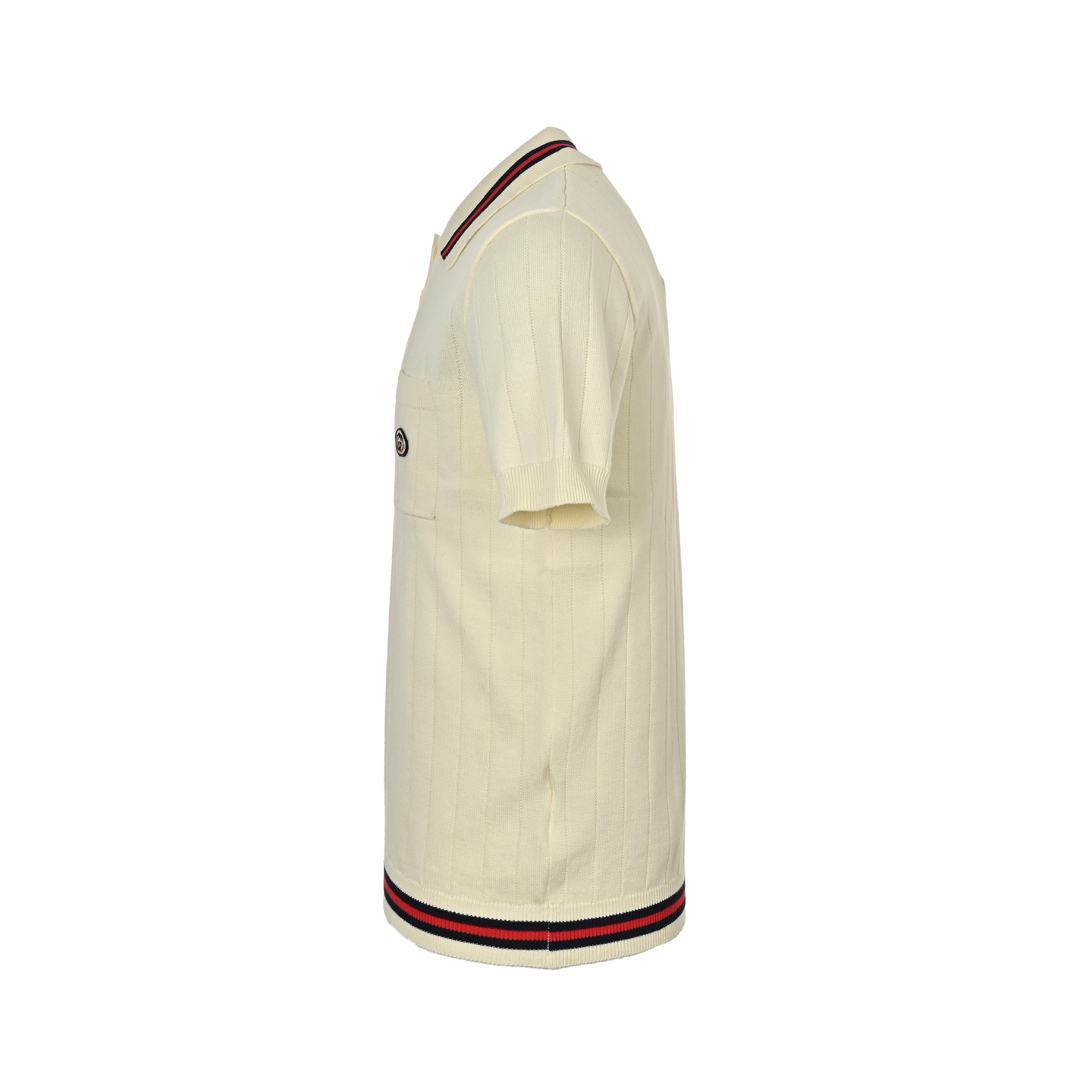 Gucci/古驰 25ss 口袋刺绣针织Polo短袖