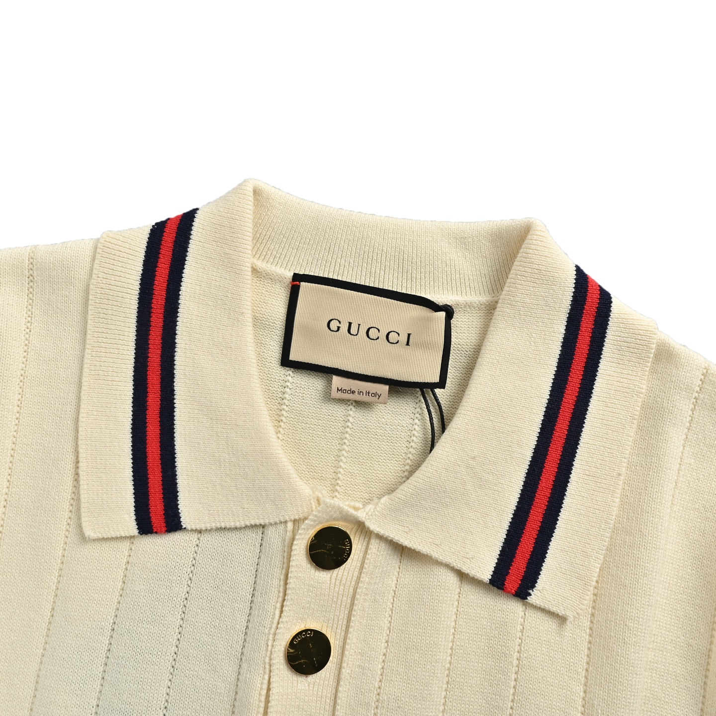 Gucci/古驰 25ss 口袋刺绣针织Polo短袖