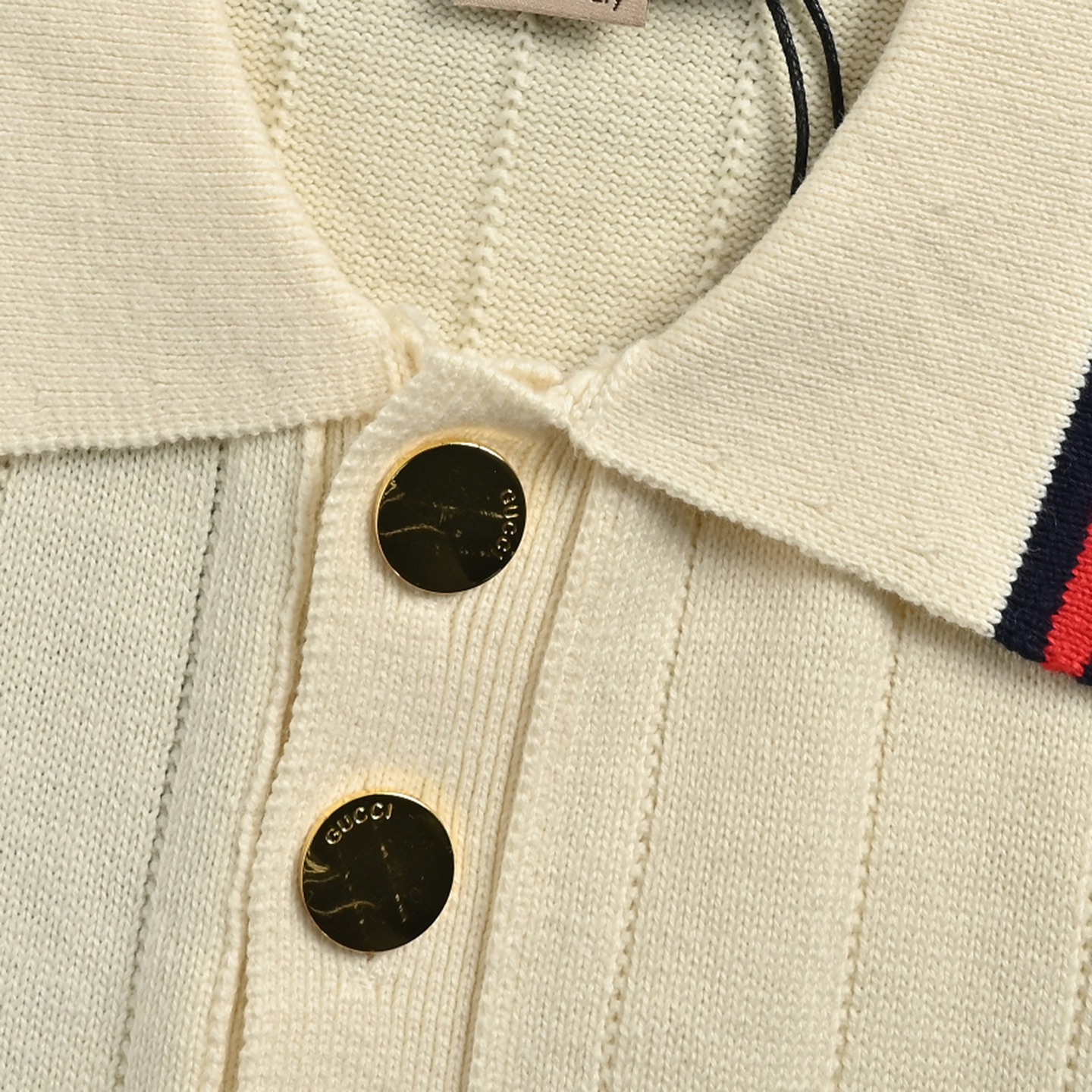 Gucci/古驰 25ss 口袋刺绣针织Polo短袖