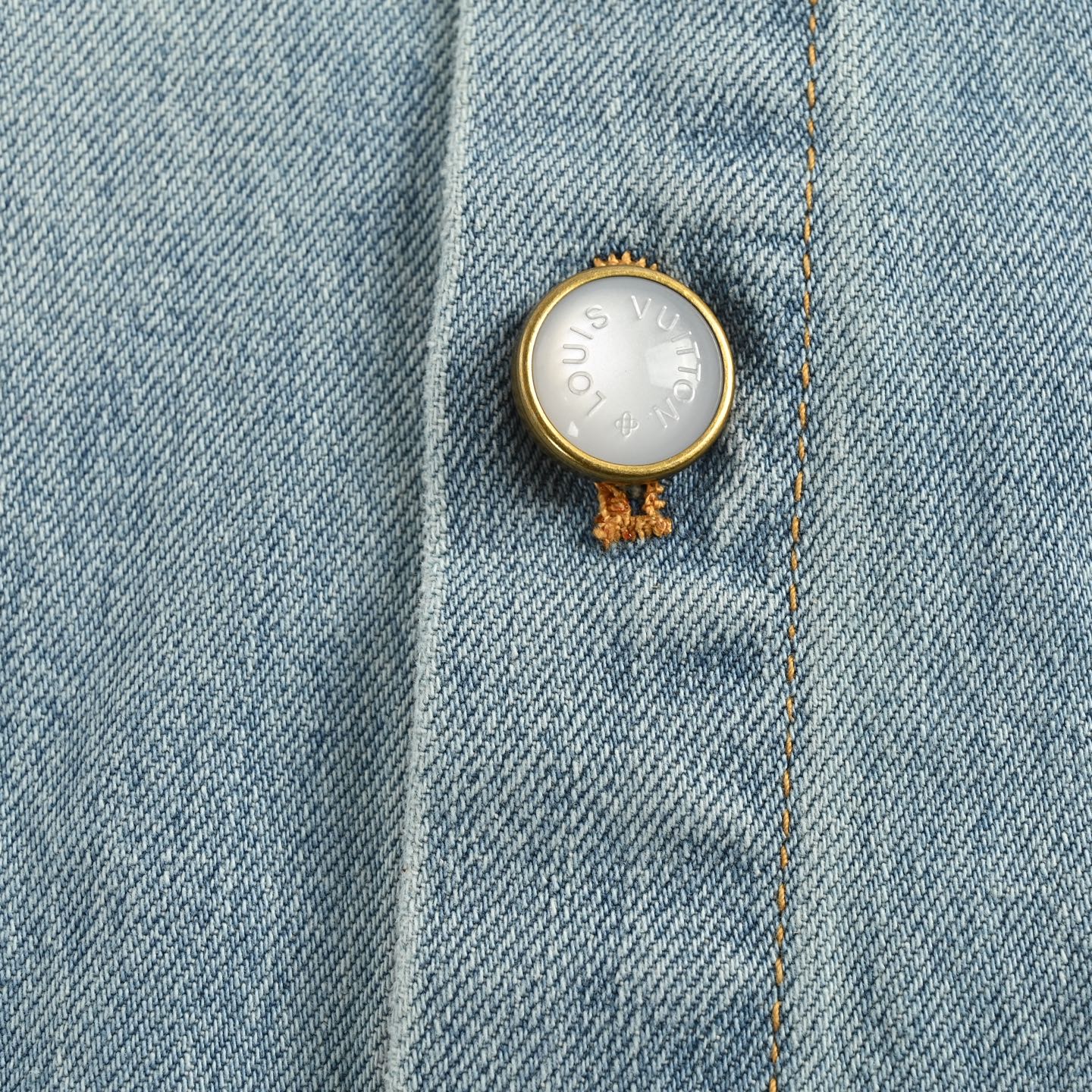 Louis Vuitton/路易威登 25ss 口袋刺绣牛仔短袖衬衫