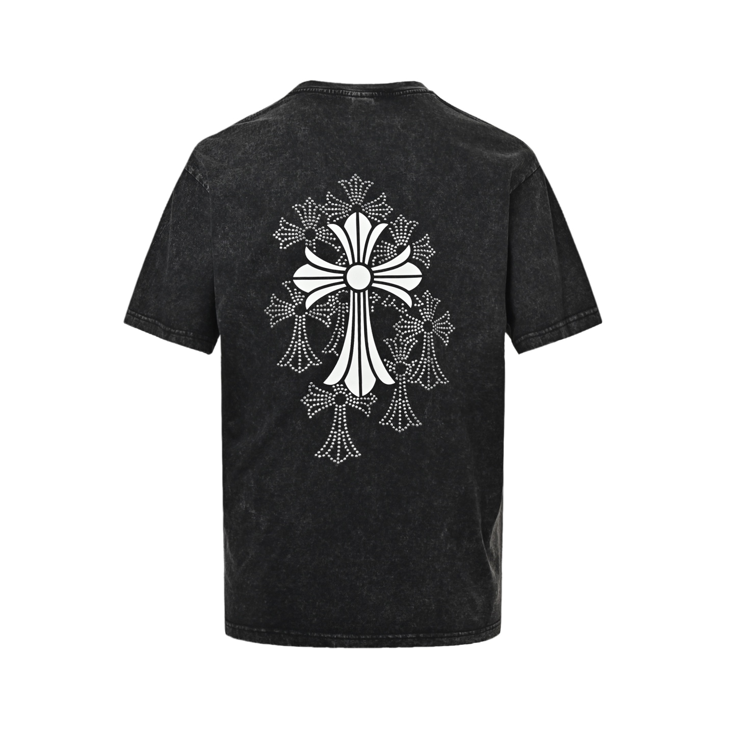 Chrome Hearts/克罗心 25ss 烫钻十字架水短袖 300克双纱纯棉短袖