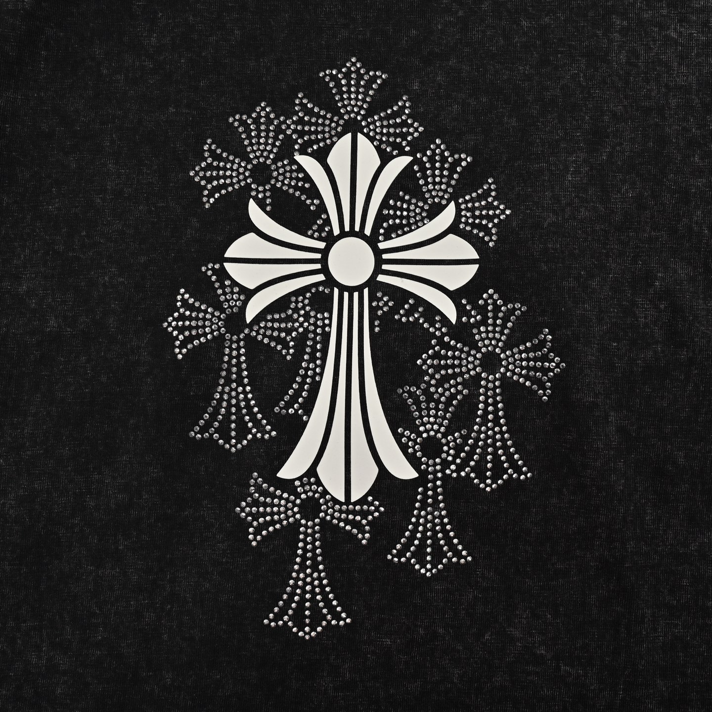 Chrome Hearts/克罗心 25ss 烫钻十字架水短袖 300克双纱纯棉短袖