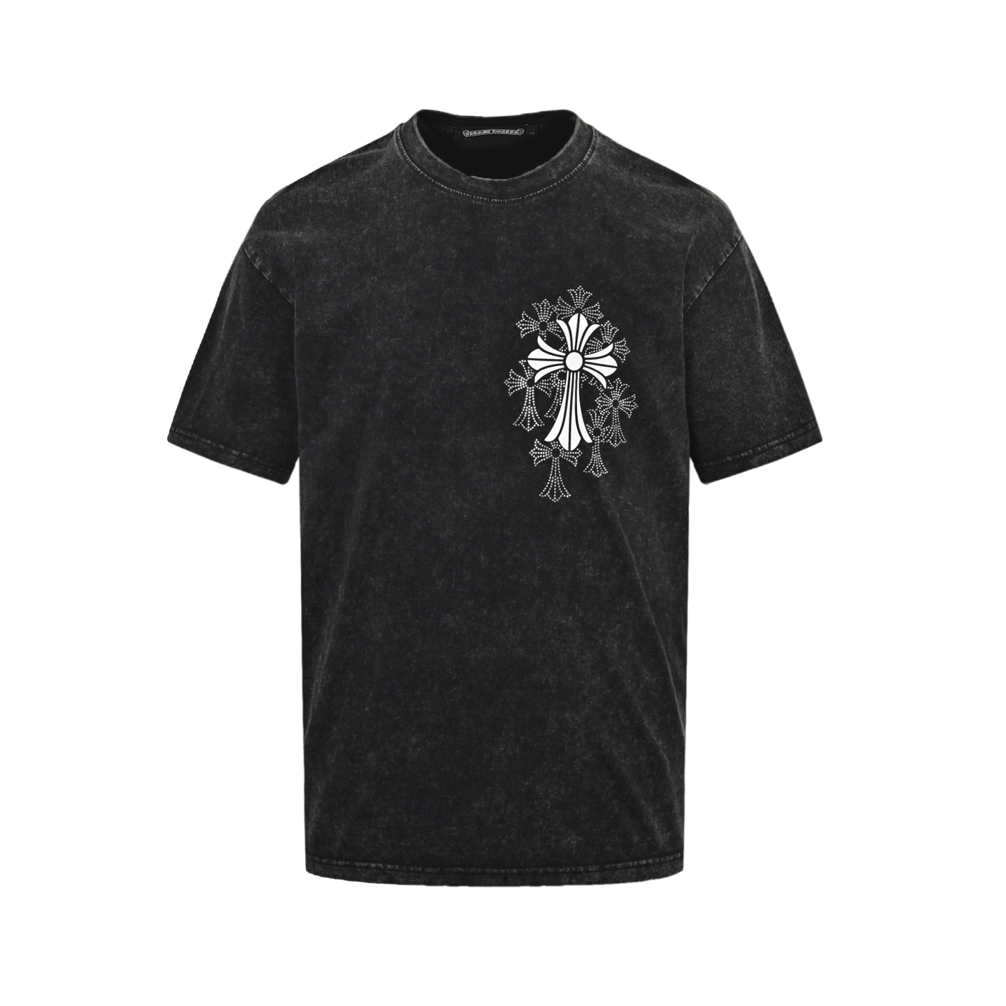 Chrome Hearts/克罗心 25ss 烫钻十字架水短袖 300克双纱纯棉短袖