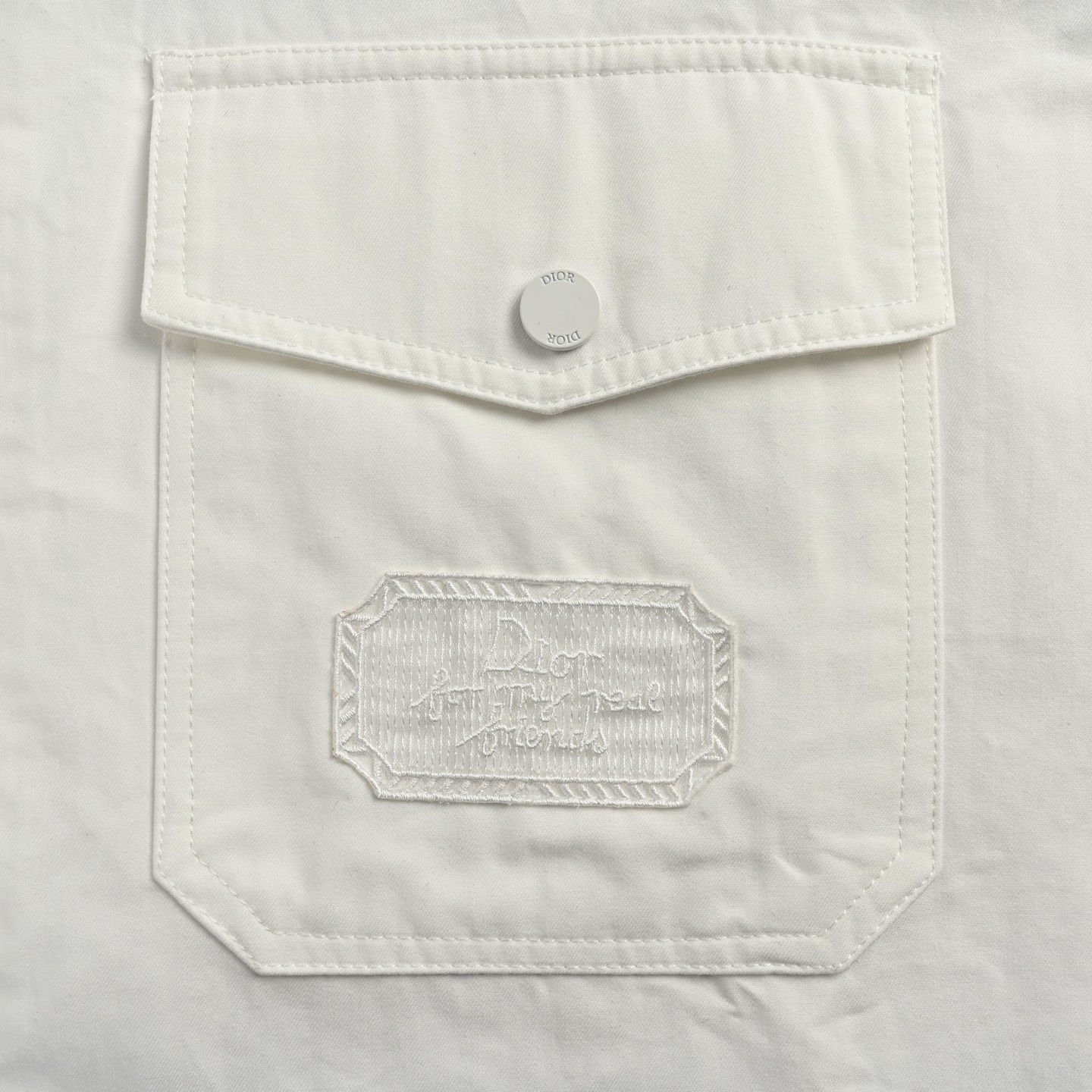 Dior/迪奥 25ss 口袋刺绣徽标拉链衬衫夹克外套