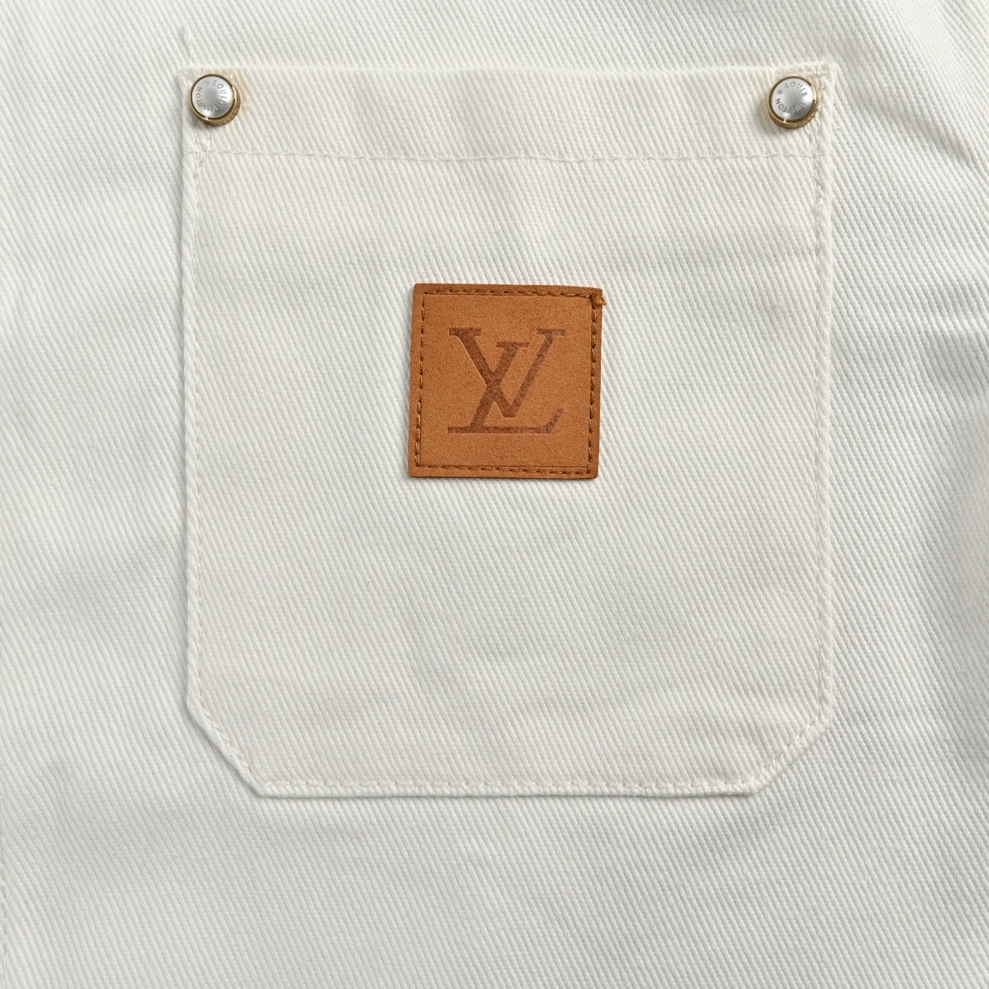 Louis Vuitton/路易威登 25ss 皮标口袋牛仔短袖衬衫
