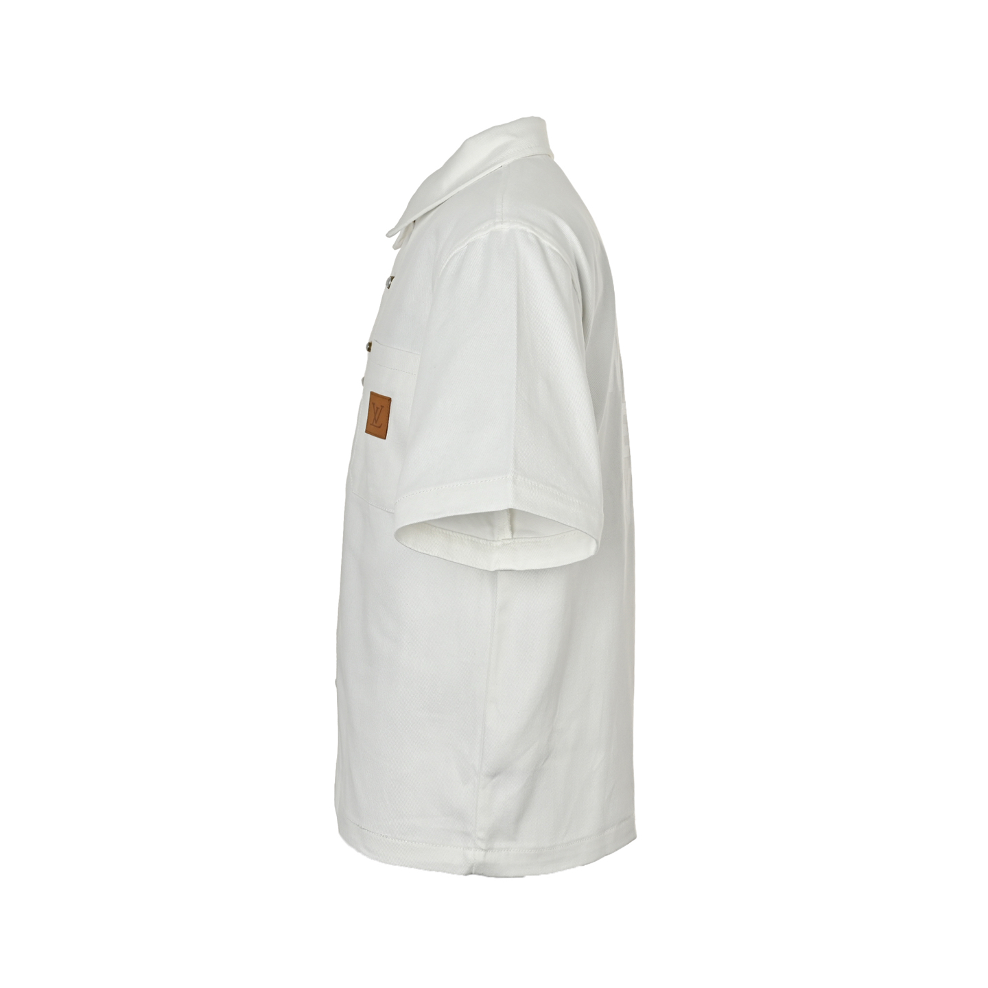 Louis Vuitton/路易威登 25ss 皮标口袋牛仔短袖衬衫