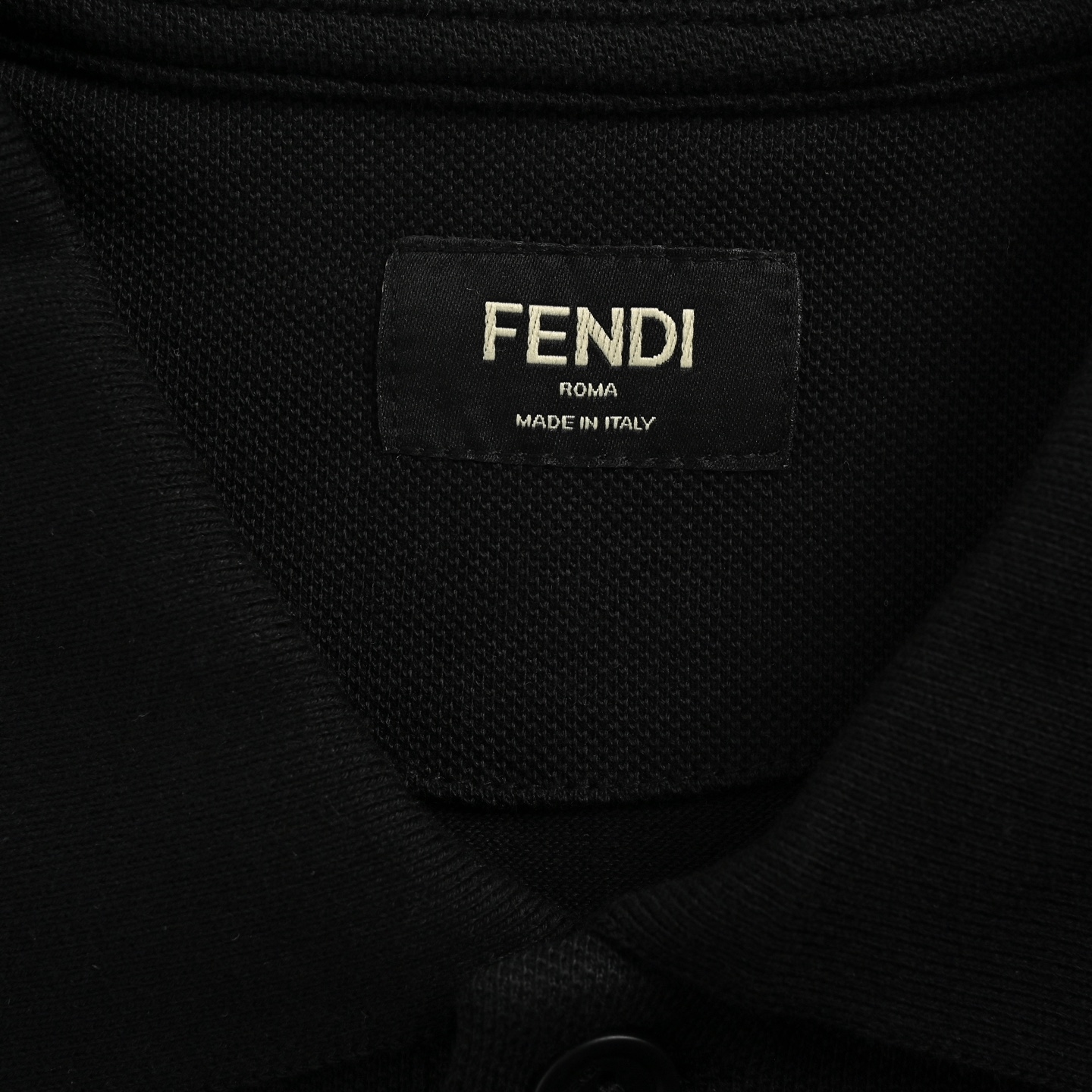 Fendi/芬迪 25ss 烫金FF徽标Polo短袖