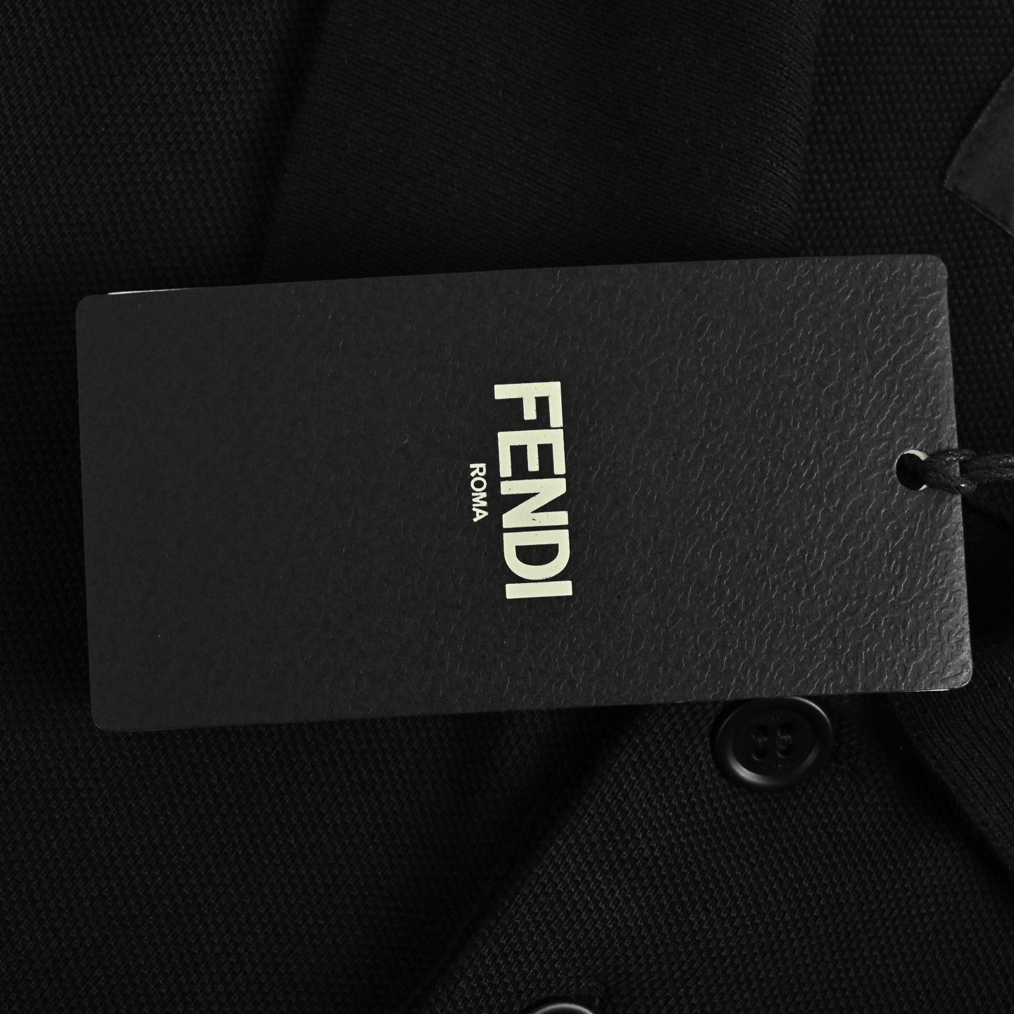 Fendi/芬迪 25ss 烫金FF徽标Polo短袖
