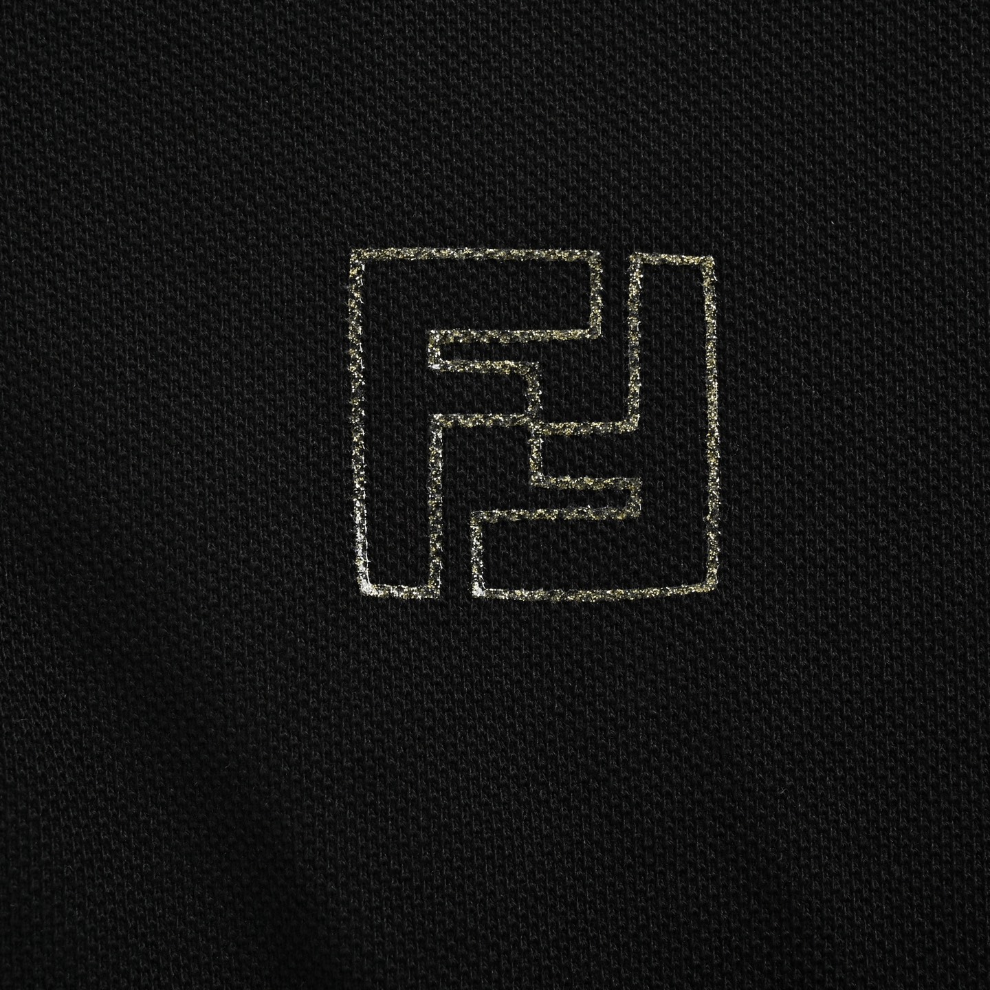 Fendi/芬迪 25ss 烫金FF徽标Polo短袖