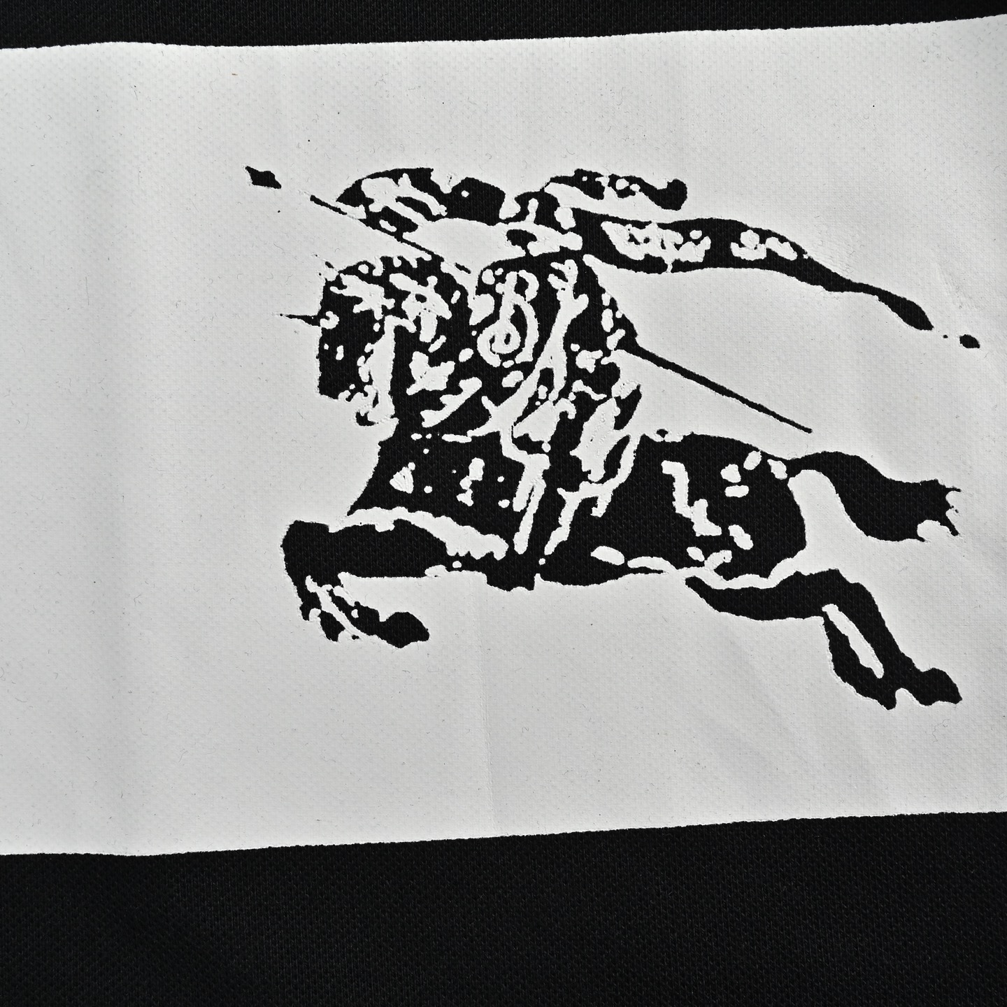 Burberry/巴宝莉 25ss 横条战马印花Polo短袖