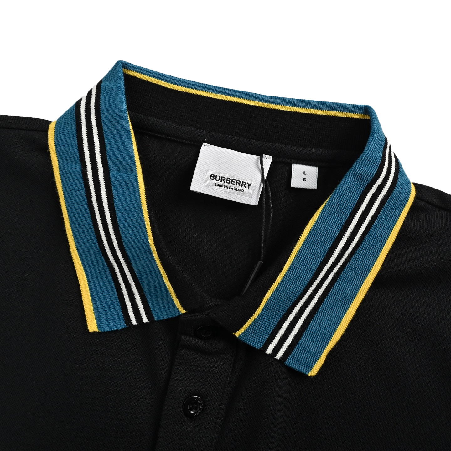 Burberry/巴宝莉 25ss 彩条螺纹Polo短袖 选用棉质珠地网眼布打造