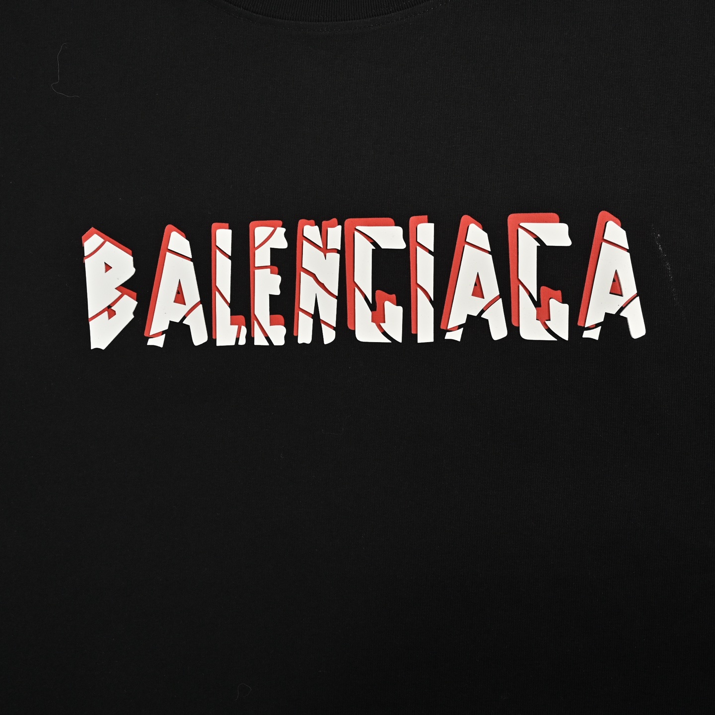 Balenciaga/巴黎世家 割裂字母压胶印花短袖-Chinese UA Cheap High Quatity Brand Clothes Bags handbags Sneakers wholesale wholesaler seller from China Factory suppliers Fashion Clothing Shoes best Quality Beautiful Price Balenciaga/巴黎世家 割裂字母压胶印花短袖
