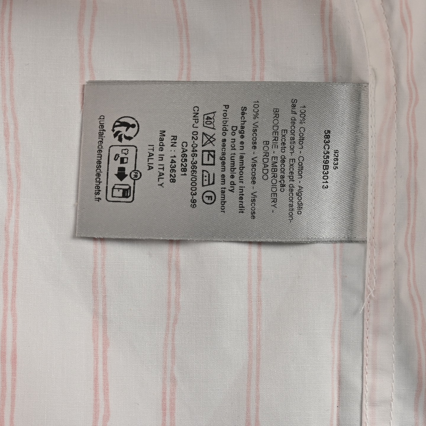 Dior/迪奥 25ss 口袋刺绣条纹衬衫 25ss新款衬衫兼具摩登风范与传统美感