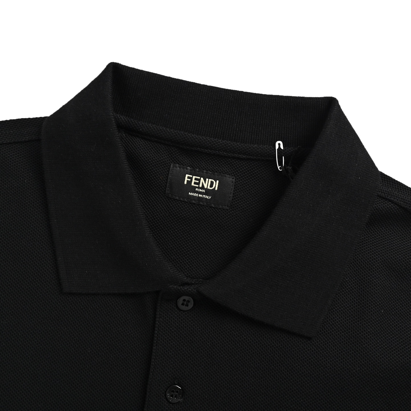 Fendi/芬迪 FF彩绣口袋拉链Polo短袖