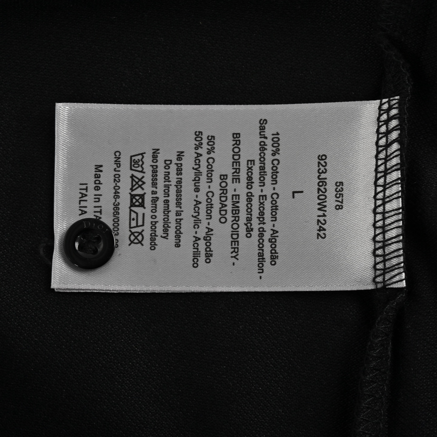 Dior/迪奥 25ss CD金线刺绣字母Polo短袖