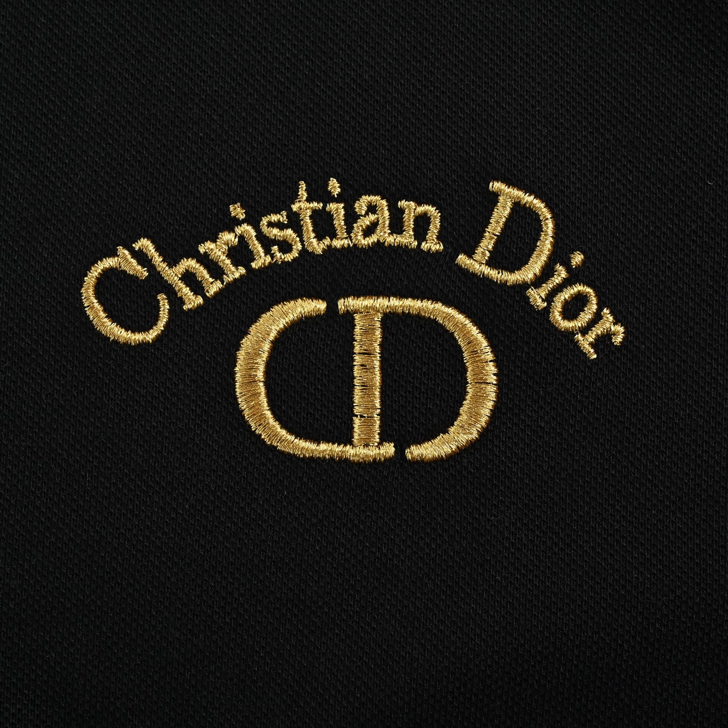 Dior/迪奥 25ss CD金线刺绣字母Polo短袖