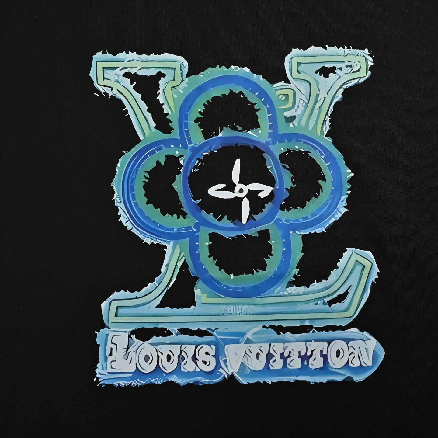 Louis Vuitton/路易威登 太阳花印花短袖 黑色 白色