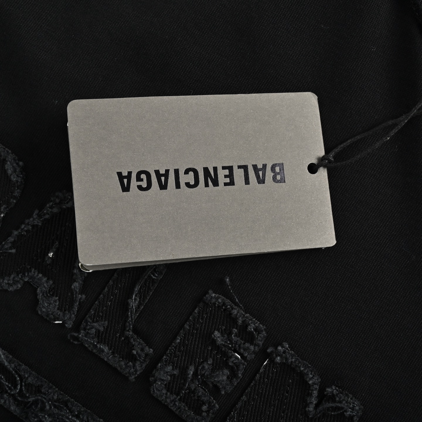 Balenciaga/巴黎世家 25ss 贴布字母反缝破洞短袖