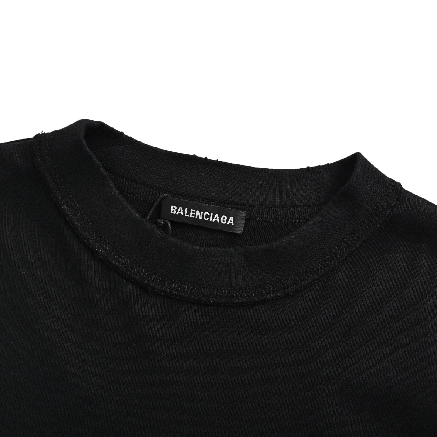 Balenciaga/巴黎世家 25ss 贴布字母反缝破洞短袖