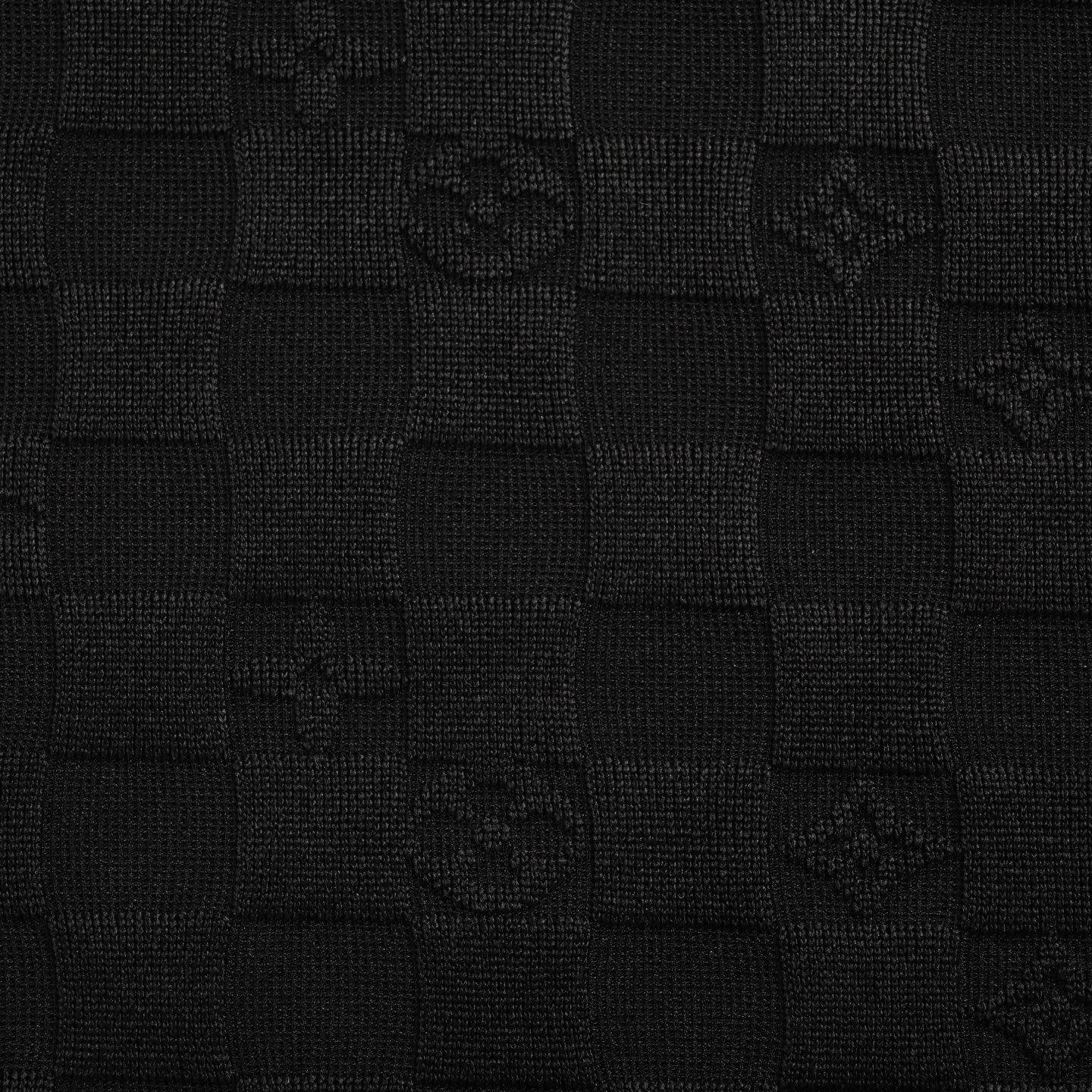 LouisVuitton/路易威登 LVlogo棋盘格提花短袖