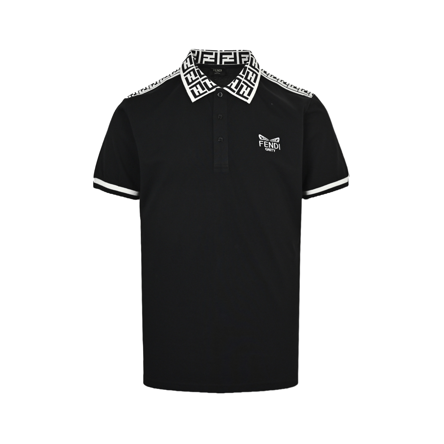 Fendi/芬迪 25ss 刺绣眼睛织带Polo短袖