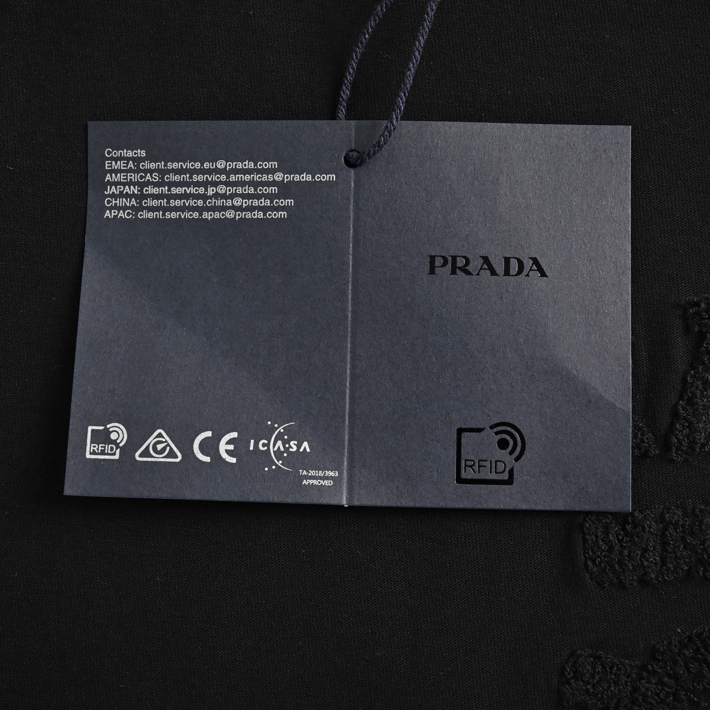 Prada/普拉达 25ss 暗纹毛巾绣刺绣logo短袖