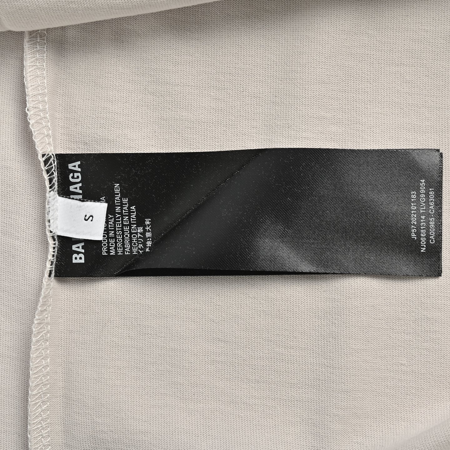 Balenciaga/巴黎世家 渐变标识字母圆领短袖