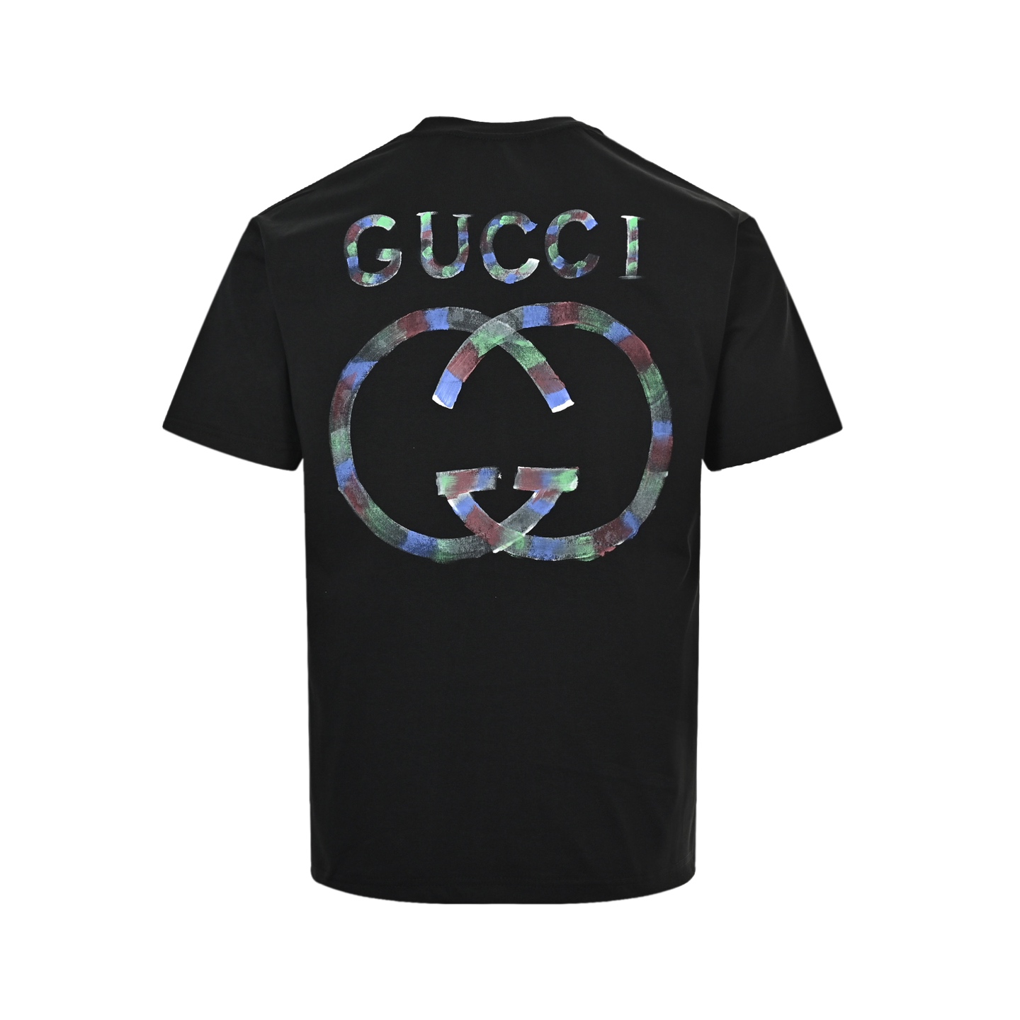 Gucci/古驰 25ss 涂鸦手绘双G印花短袖