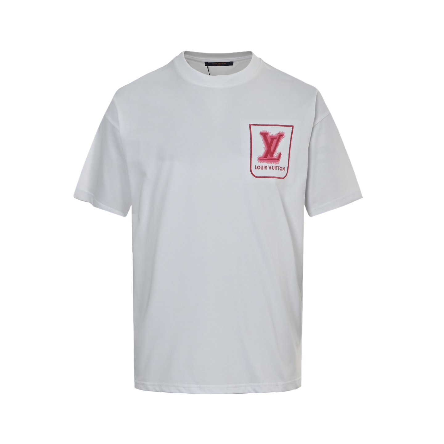 Louis Vuitton/路易威登 25ss 粉色泼墨刺绣logo假口袋短袖T恤